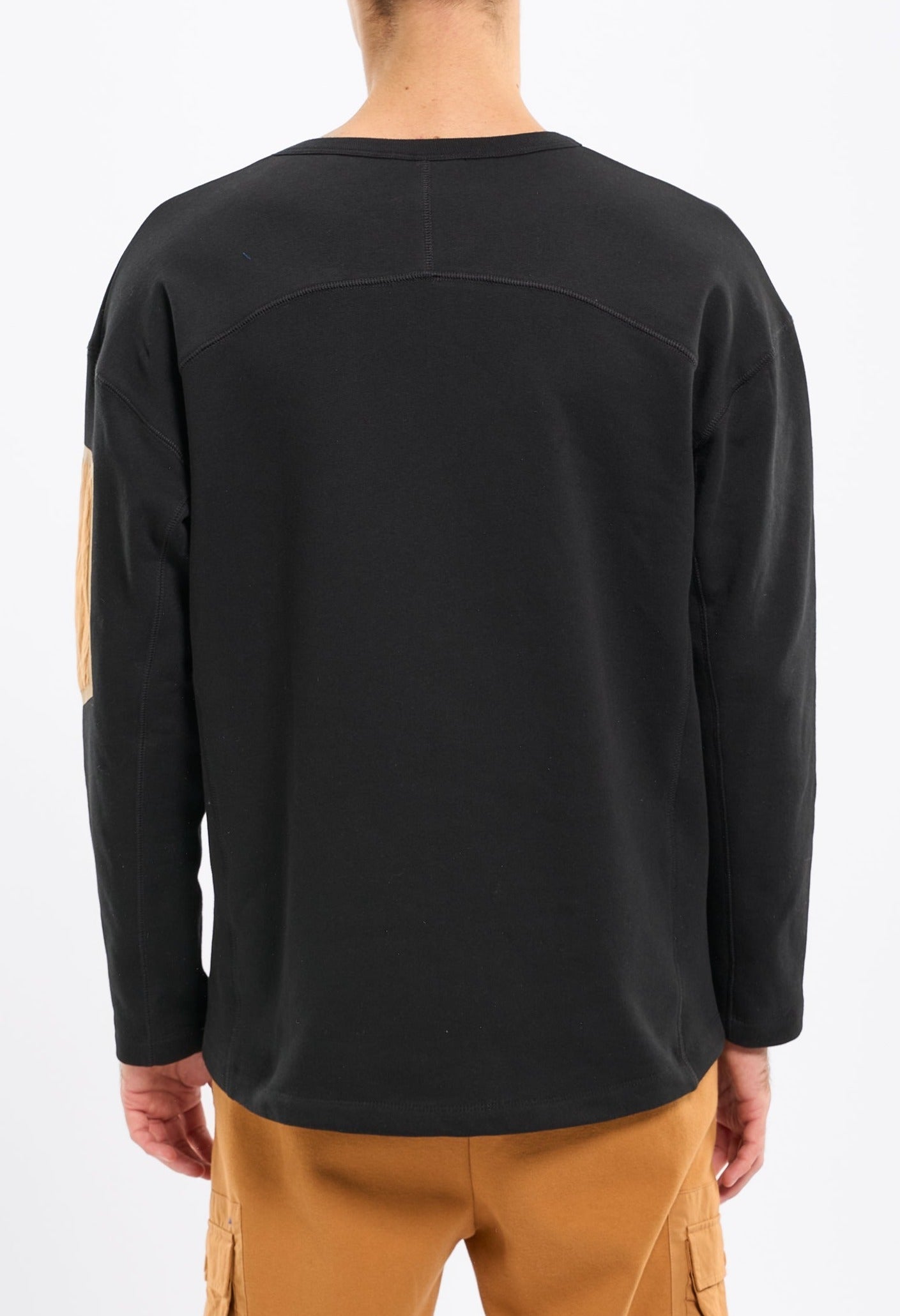Pull ample noir en coton bio - utility crew neck sweat black jet