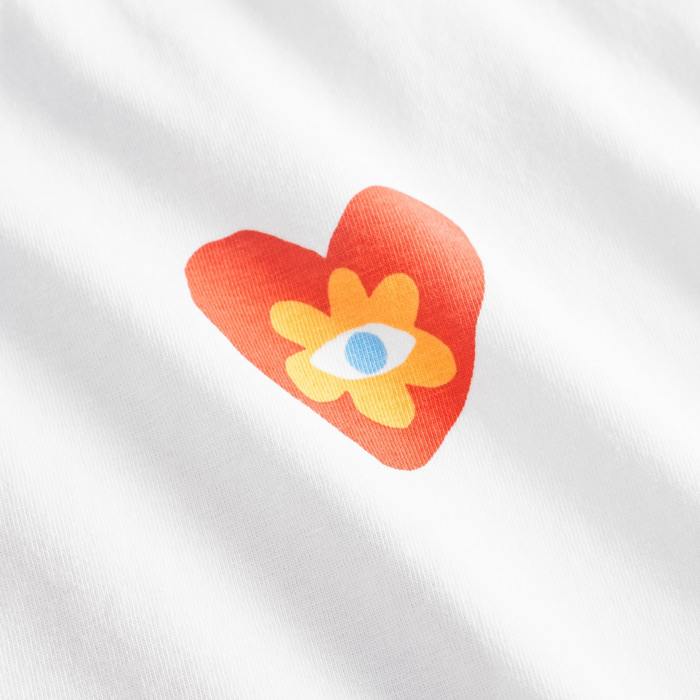 T-shirt en coton bio | blanc "vadstena good vibes white"