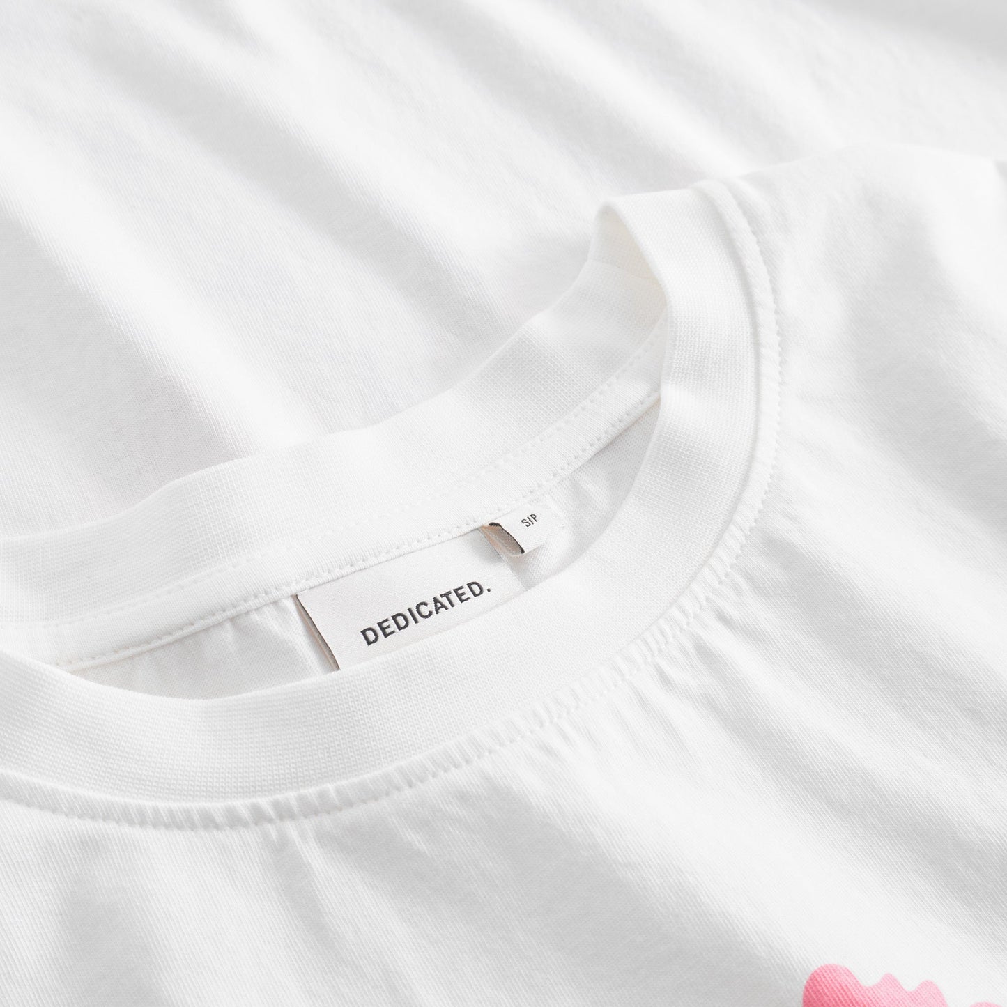 T-shirt en coton bio | blanc " vadstena les fleurs white"