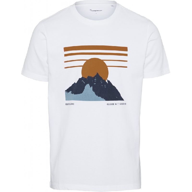 T-shirt imprimé blanc en coton bio - Alder