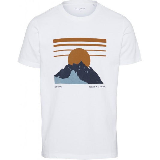 T-shirt imprimé blanc en coton bio - Alder
