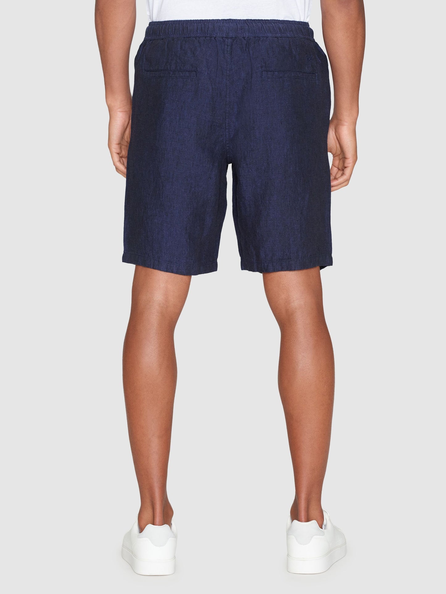 Short en lin bio | marine "fig loose linen shorts - total eclipse"
