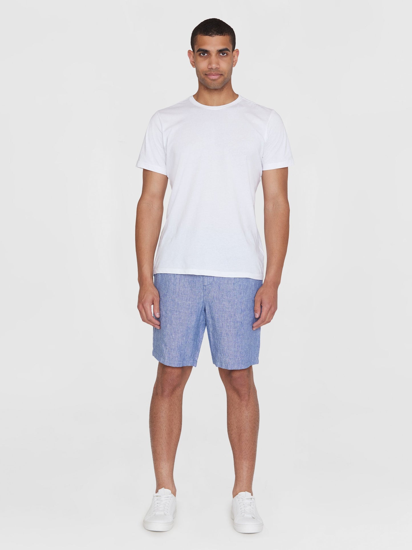 Short en lin bio | Bleu en lin "fig loose linen shorts moonlight blue"