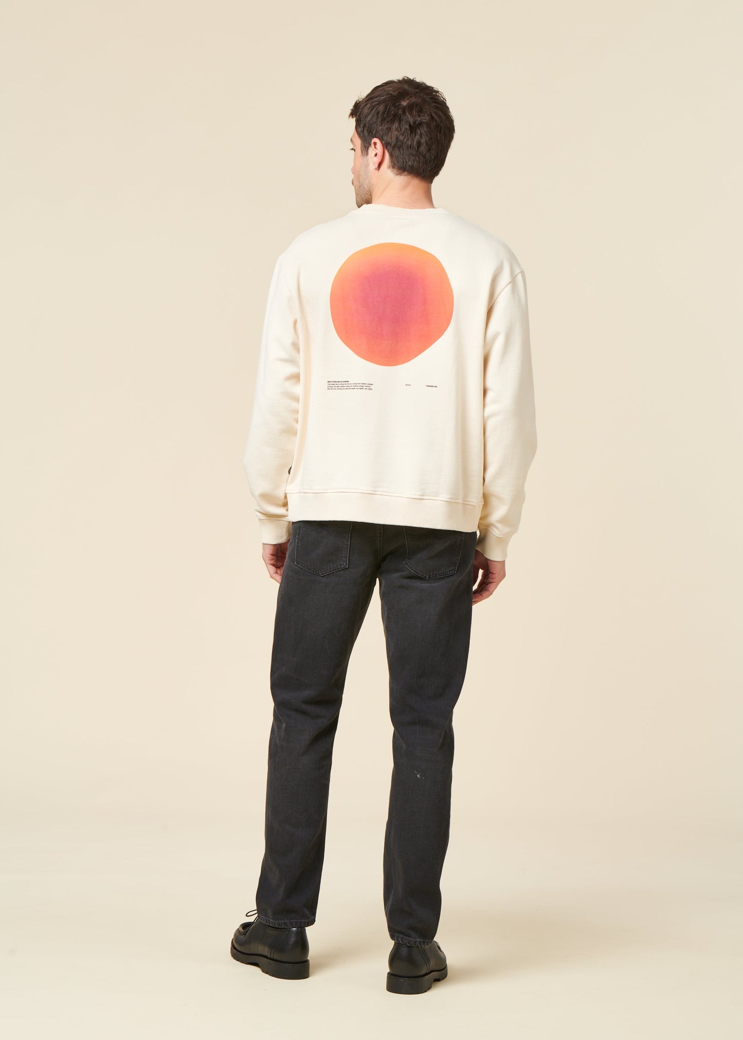 Sweat en coton biologique | blanc "sunset leon sweatshirt - white"