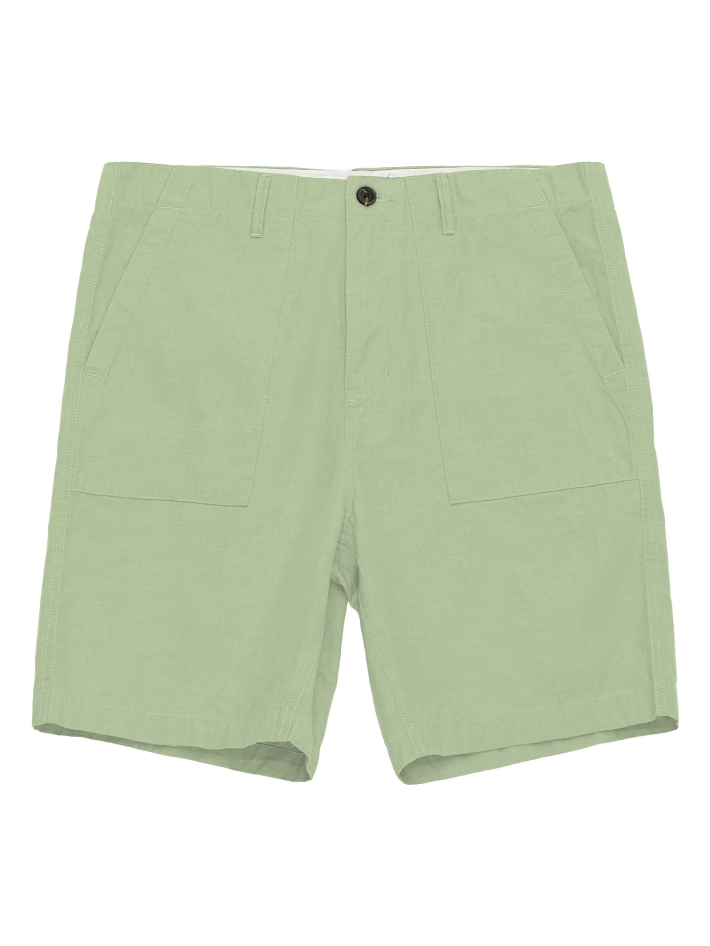 Short en coton bio | vert "flint wide slub yarn shorts shale green"