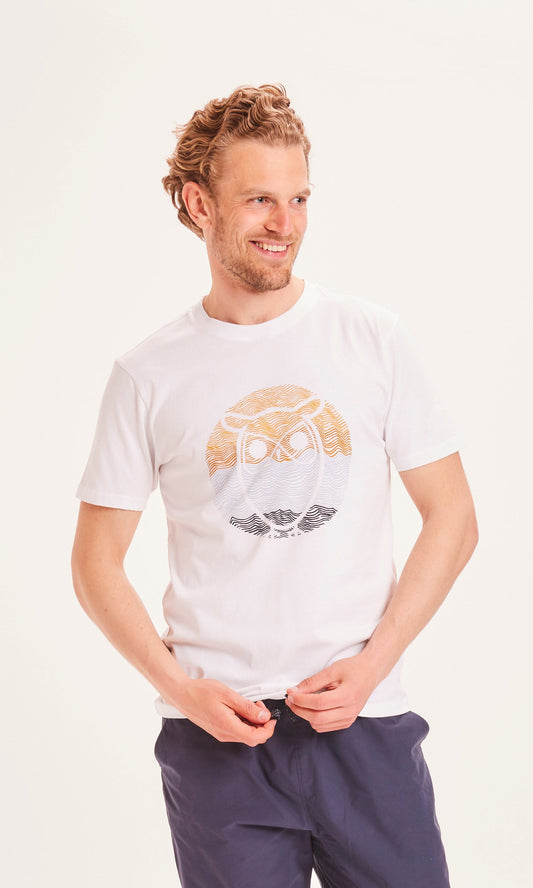 T-shirt blanc imprimé - ALDER wave owl tee bright white