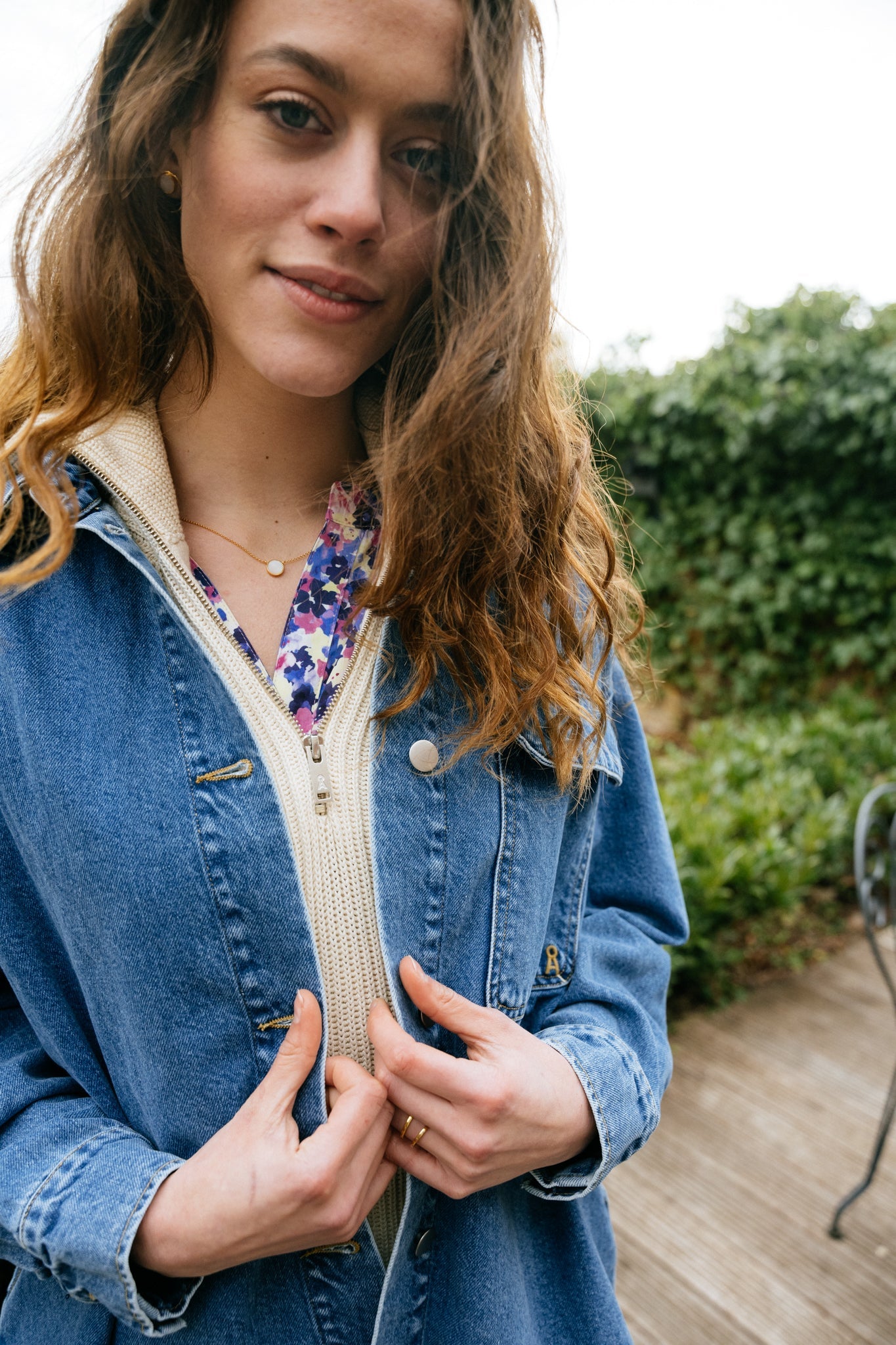 Chemise en jean en coton recyclé - taale medium slate
