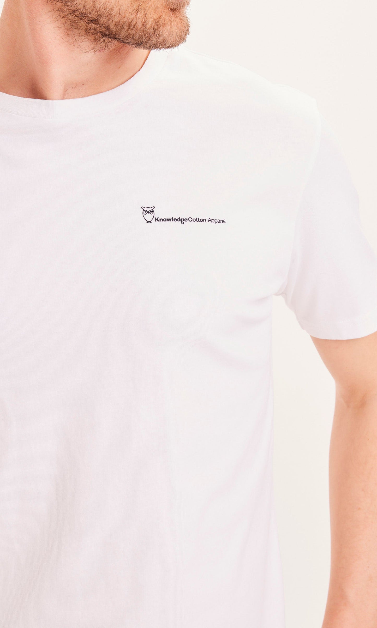 T-shirt blanc avec logo en coton bio - ALDER Bright White