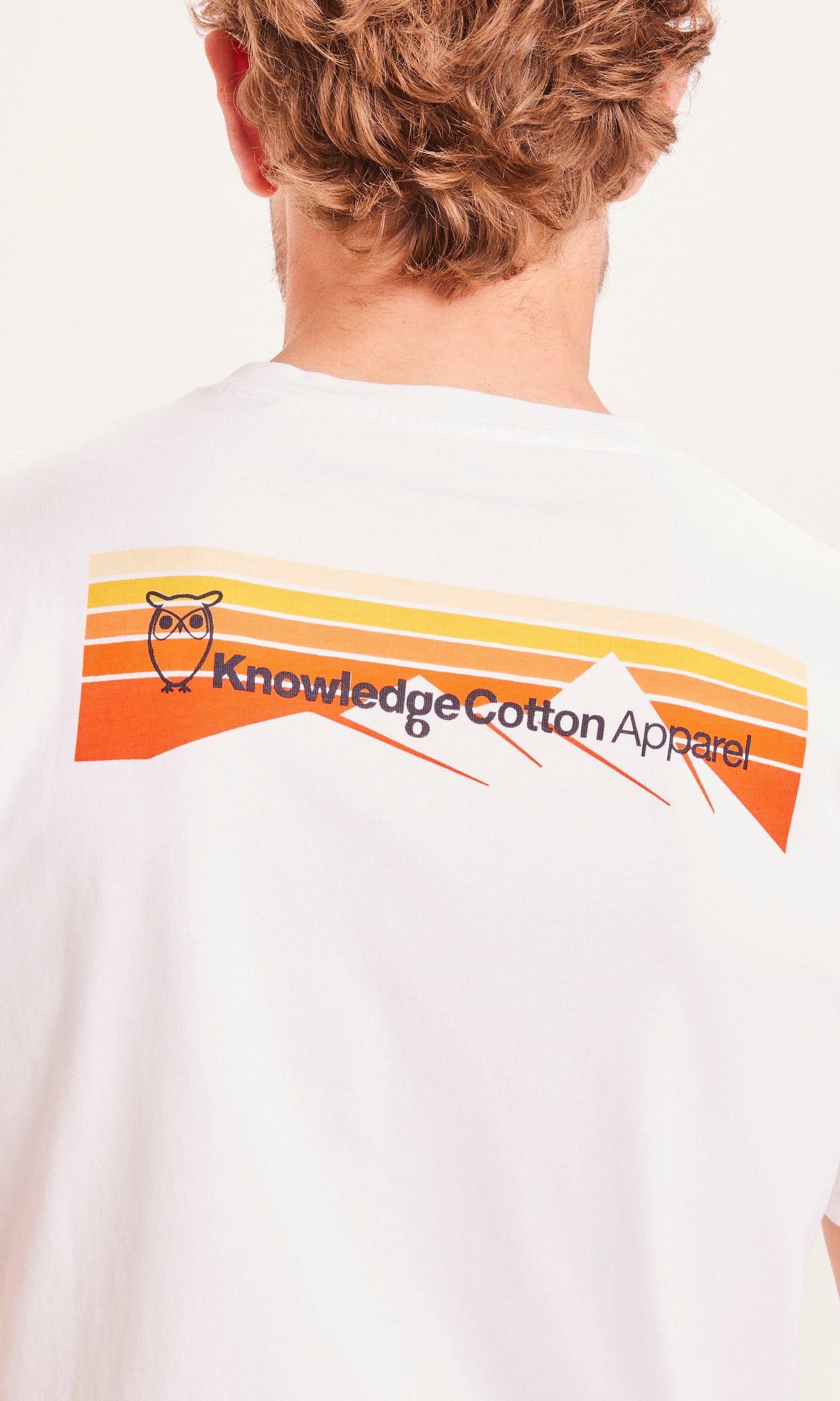 T-shirt blanc avec logo en coton bio - ALDER Bright White