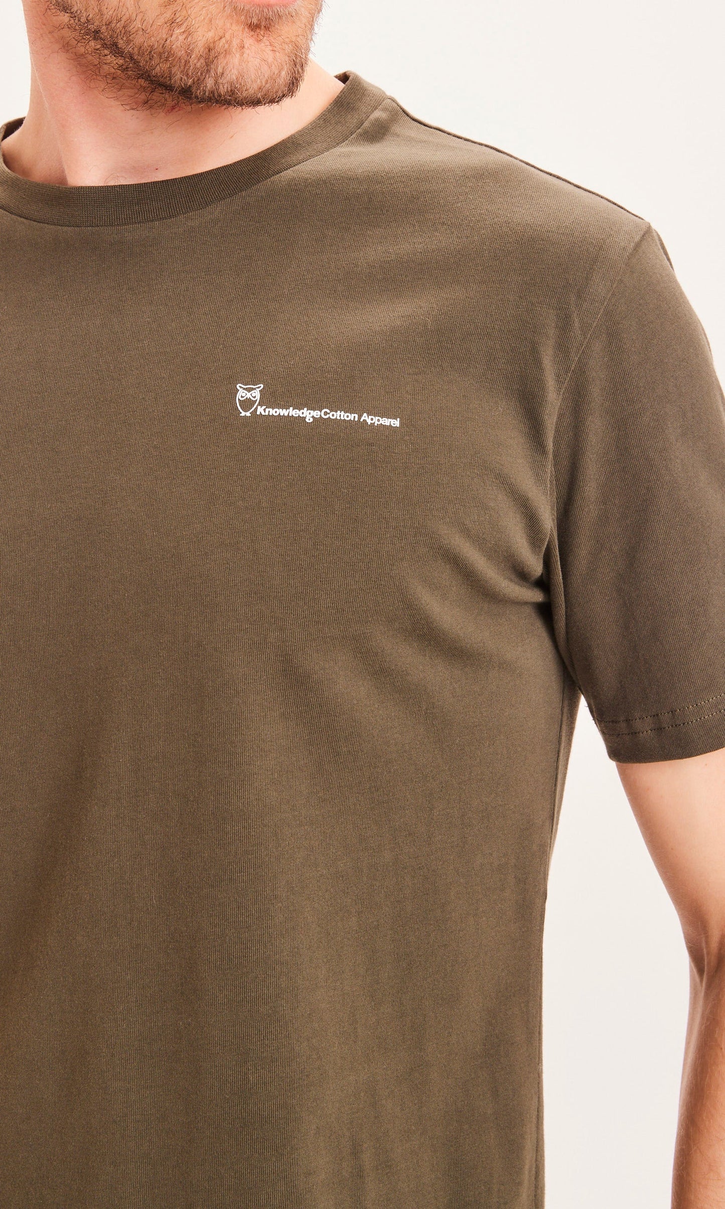 T-shirt Kaki avec logo en coton bio - ALDER Forrest Night