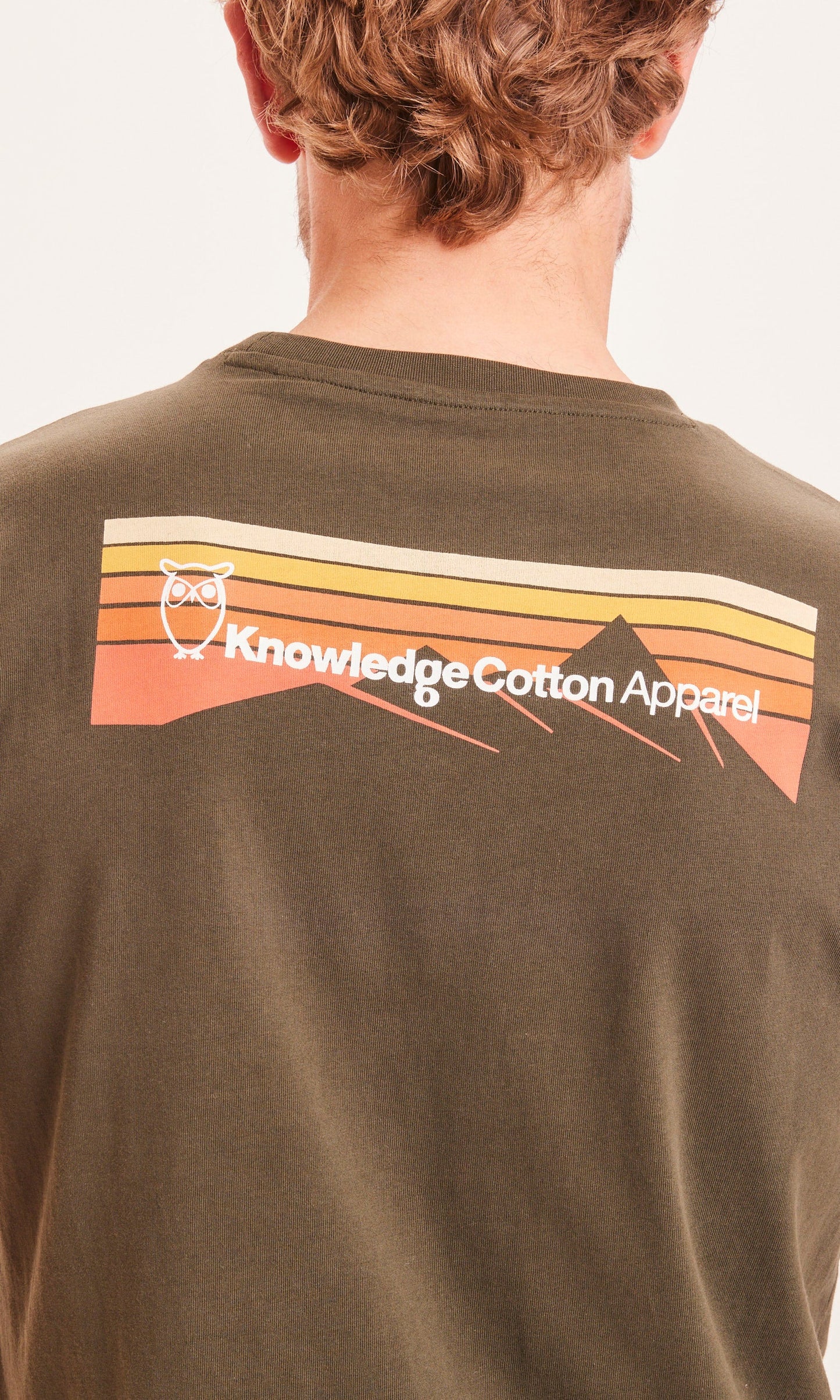 T-shirt Kaki avec logo en coton bio - ALDER Forrest Night