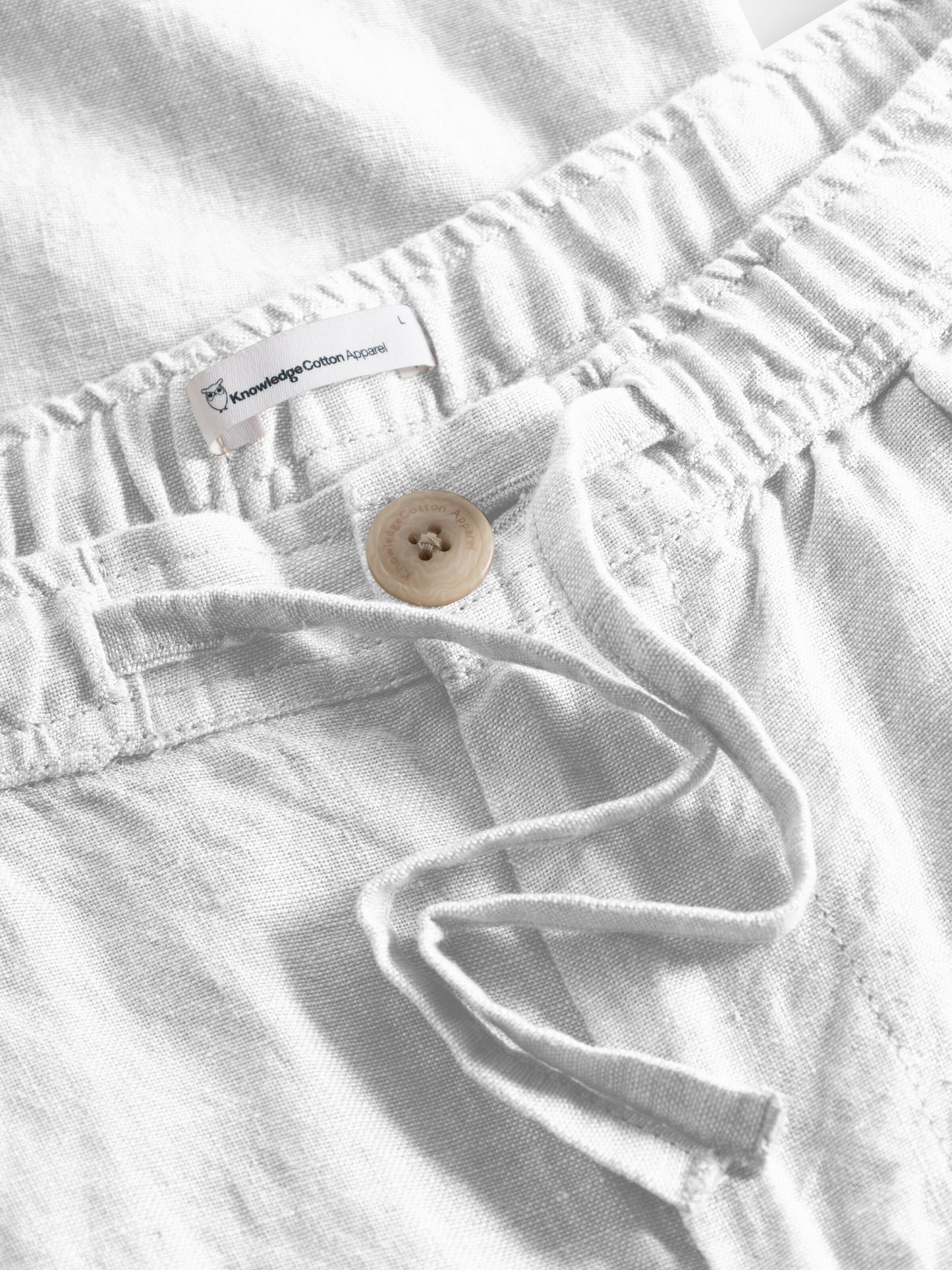 Pantalon en lin bio | Blanc "fig loose linen pants bright white"