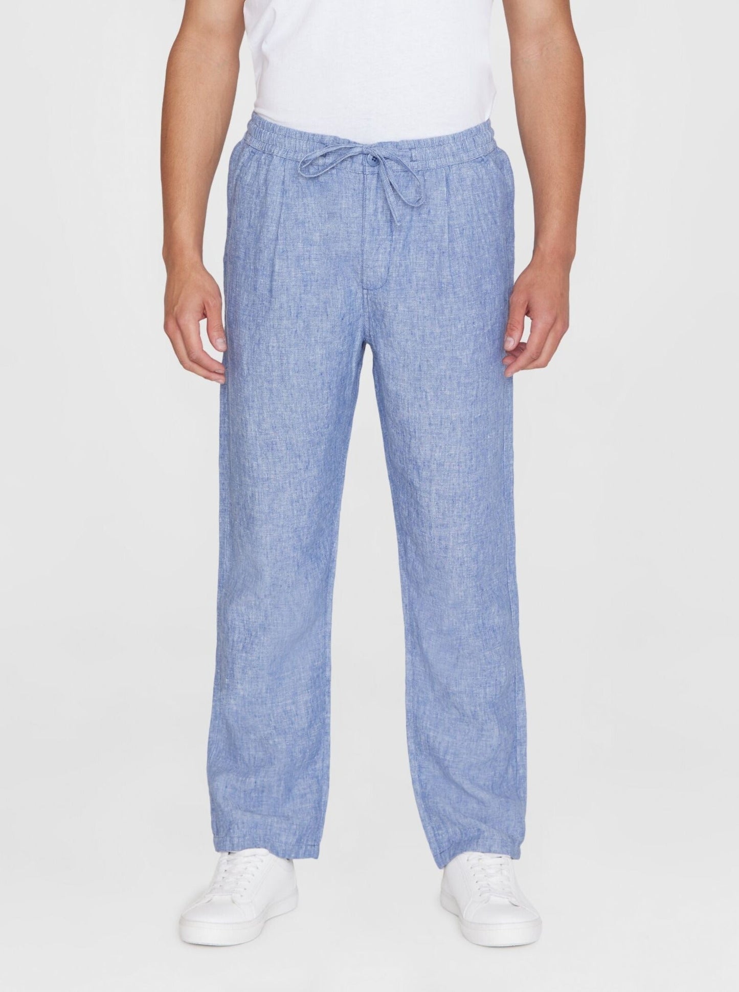 Pantalon en lin bio | Bleu clair "fig loose linen pants moonlight blue"
