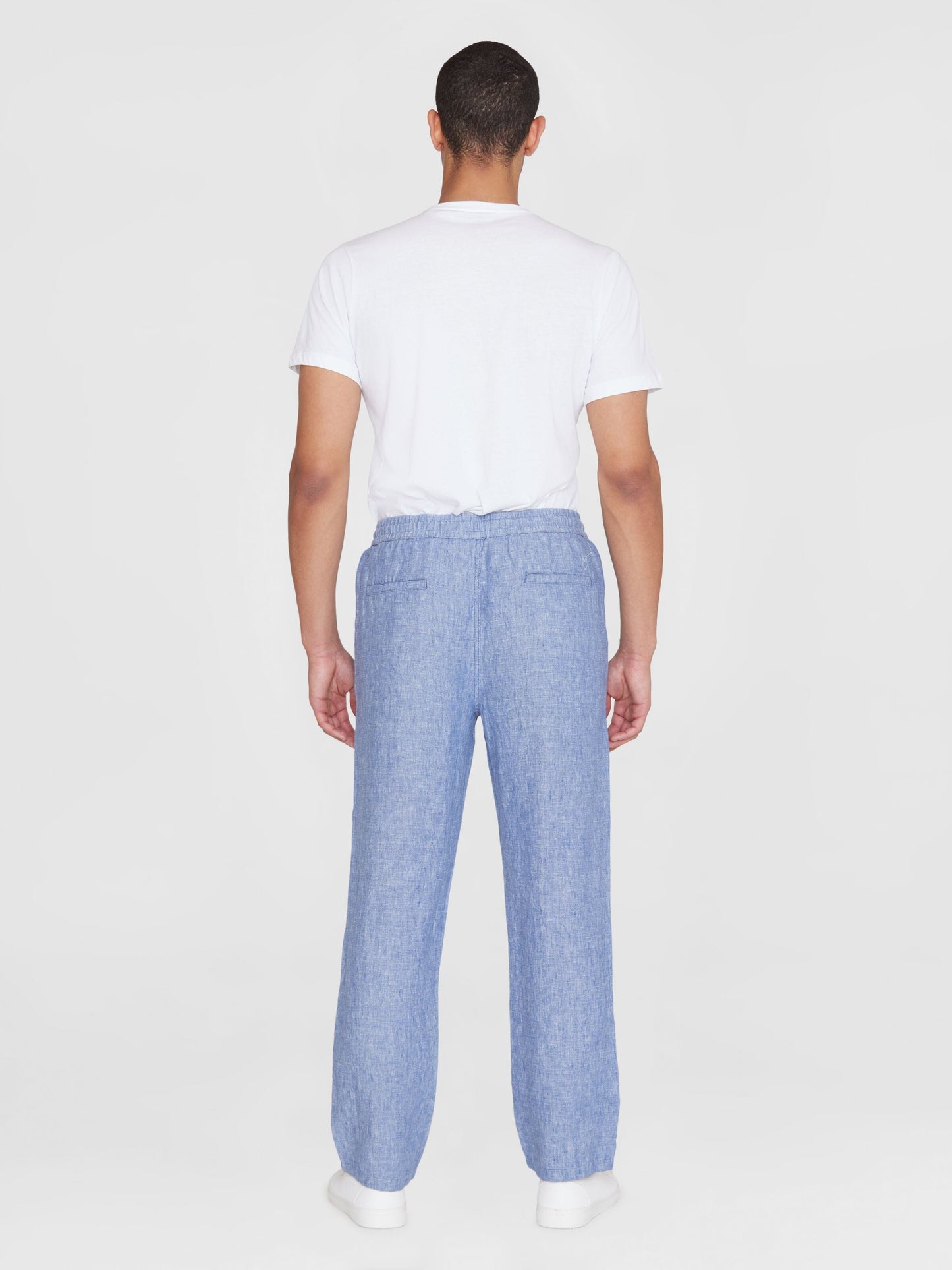 Pantalon en lin bio | Bleu clair "fig loose linen pants moonlight blue"
