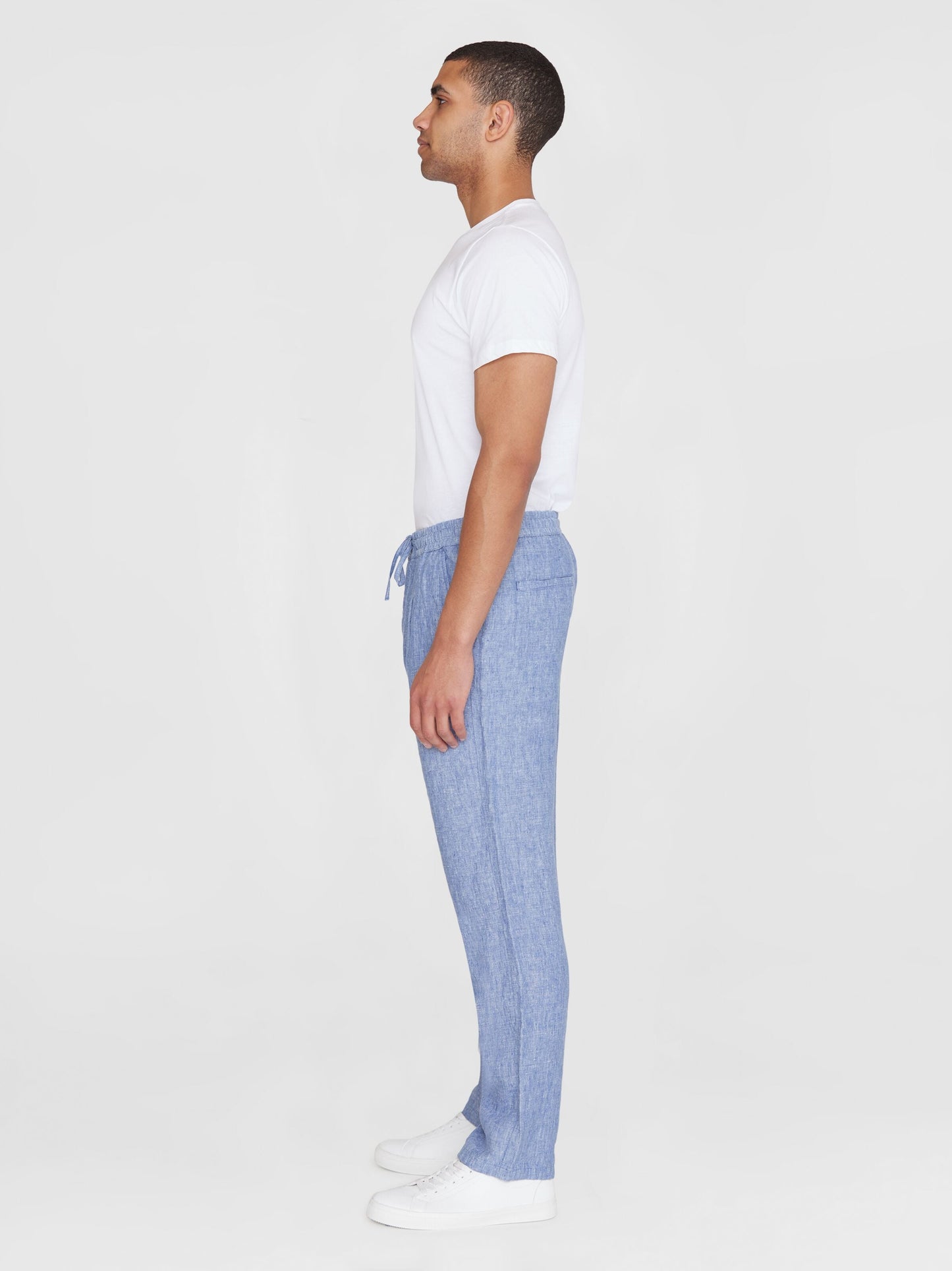 Pantalon en lin bio | Bleu clair "fig loose linen pants moonlight blue"