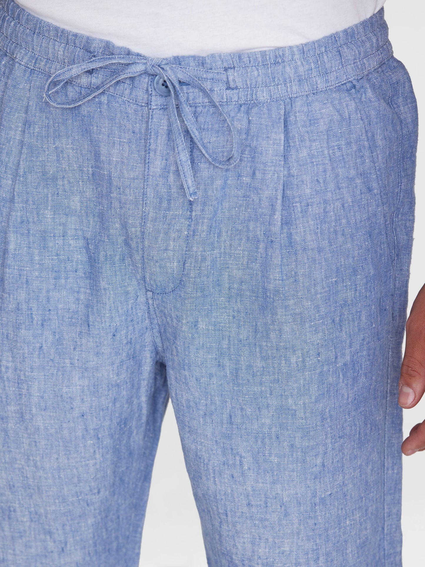 Pantalon en lin bio | Bleu clair "fig loose linen pants moonlight blue"