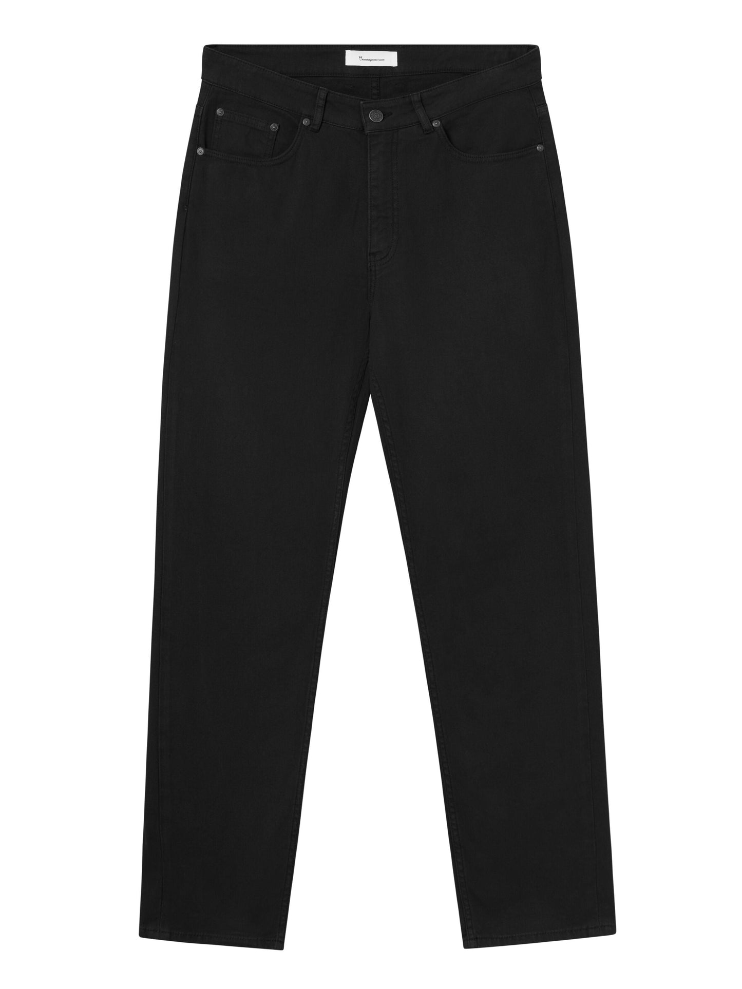 Pantalon droit noir en coton bio - tim 5-pocket canvas relaxed fit pant black jet