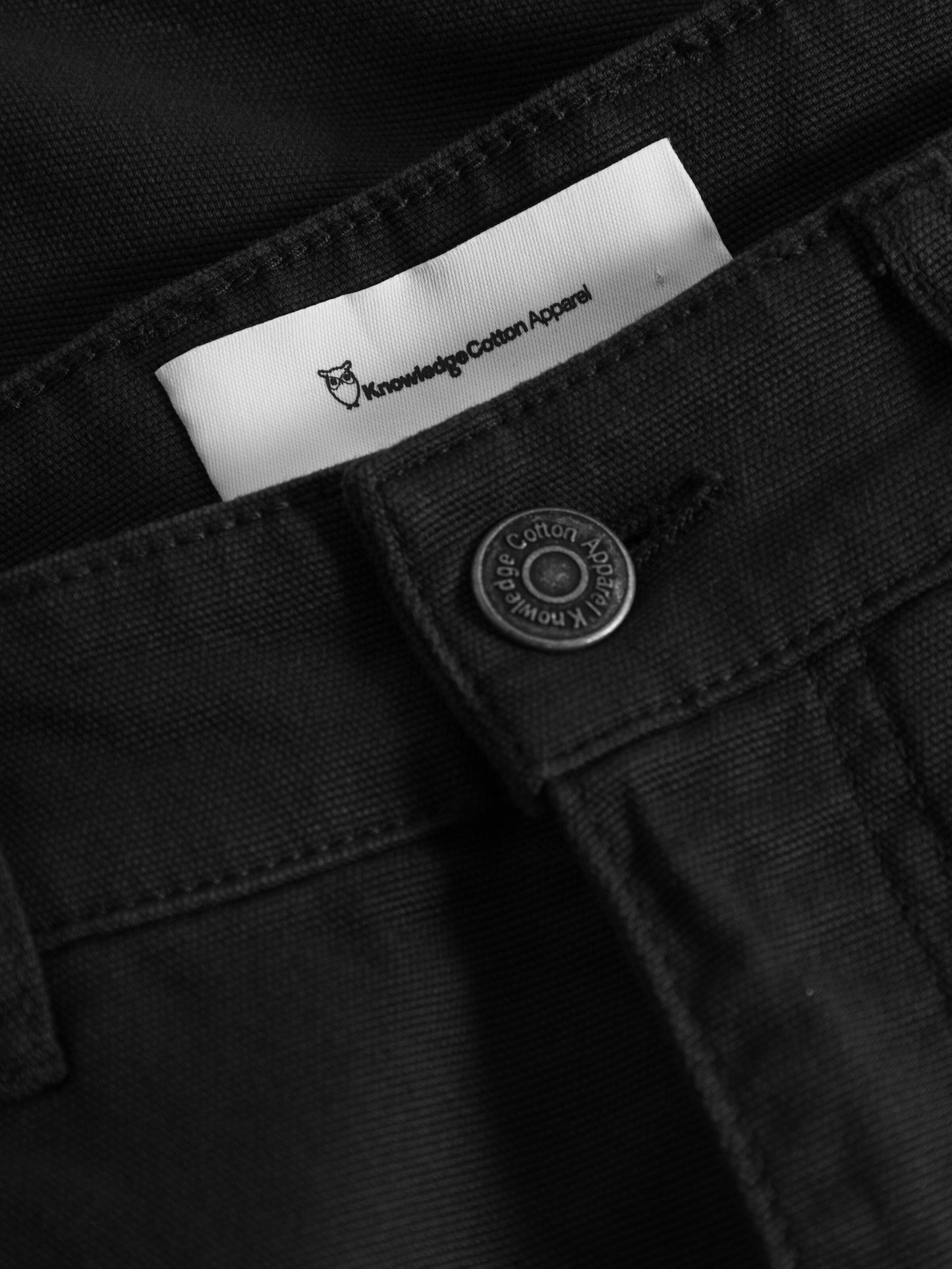 Pantalon droit noir en coton bio - tim 5-pocket canvas relaxed fit pant black jet