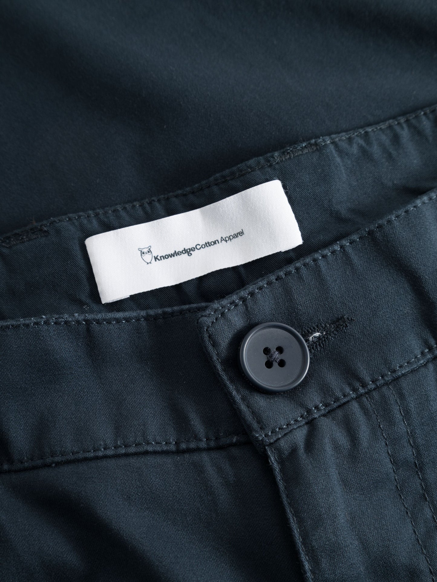 Chino en coton bio | marine "luca slim twill chino total eclipse"