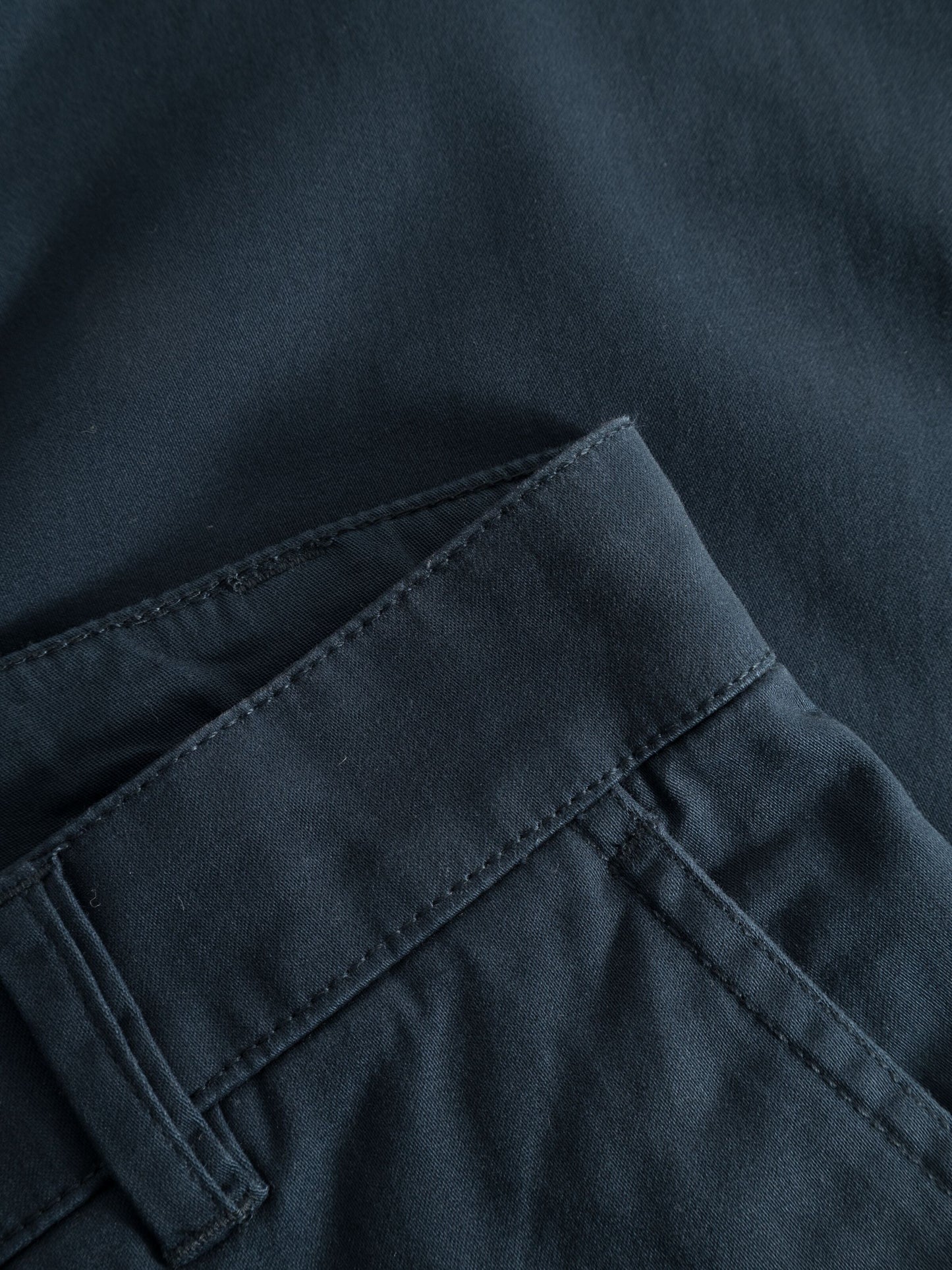Chino en coton bio | marine "luca slim twill chino total eclipse"