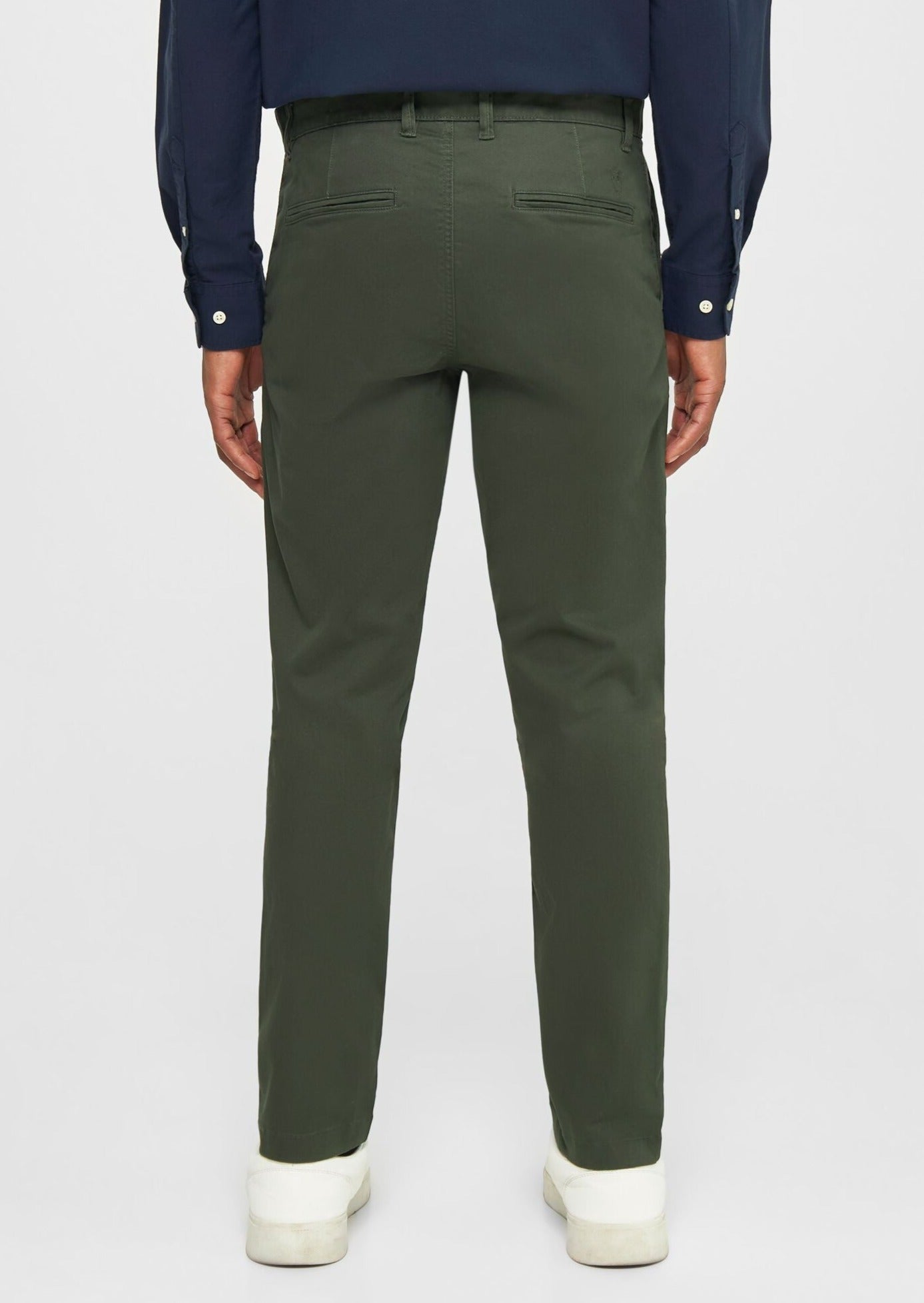 Chino en coton bio | vert "luca slim twill chino forrest night"