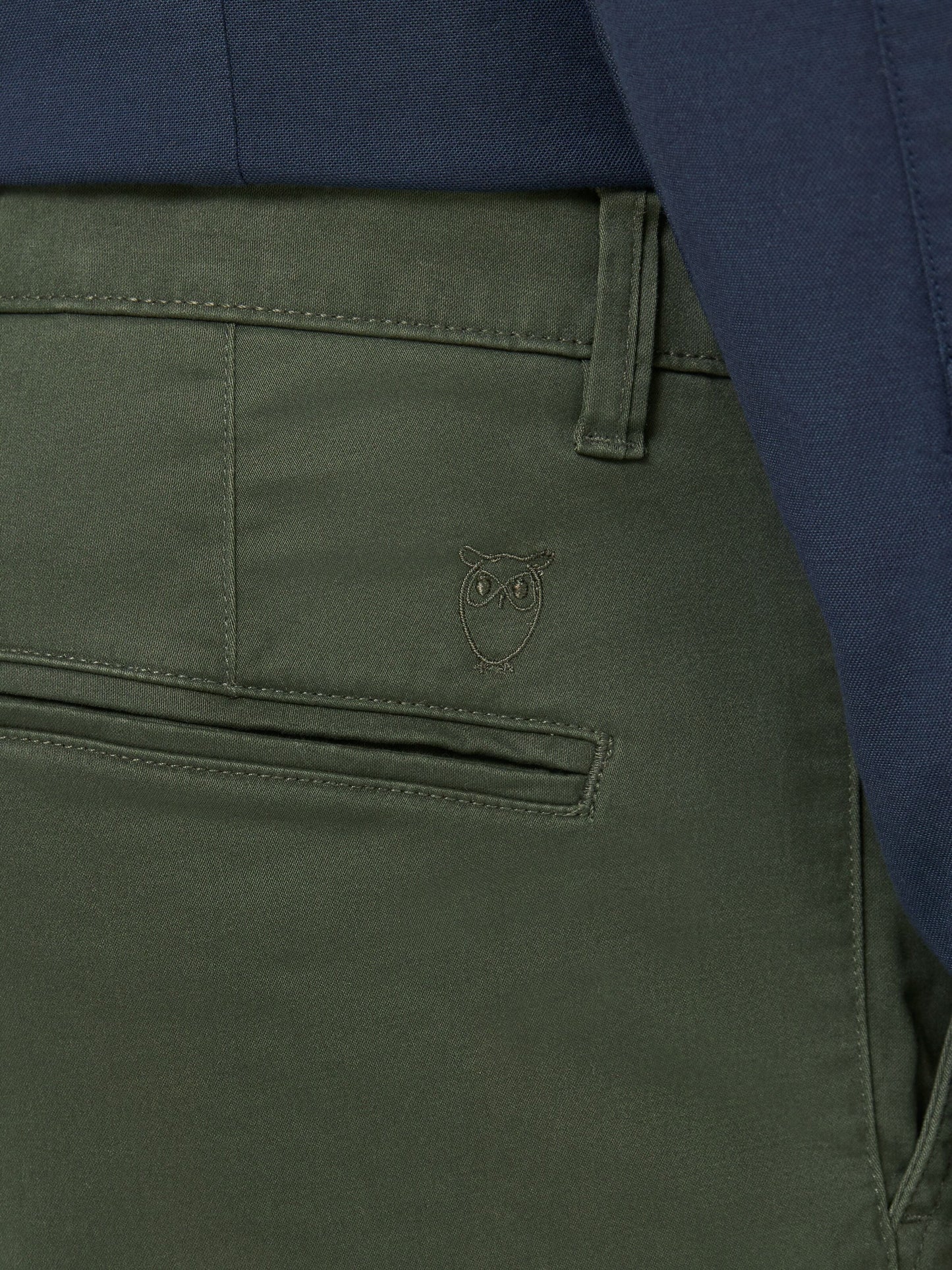 Chino en coton bio | vert "luca slim twill chino forrest night"