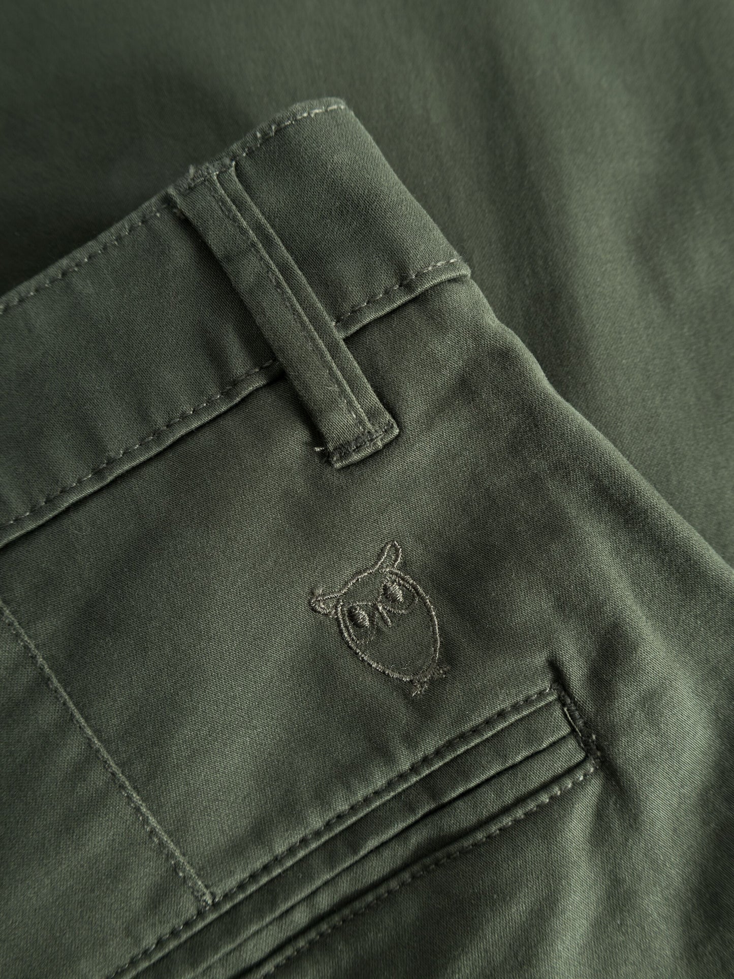 Chino en coton bio | vert "luca slim twill chino forrest night"