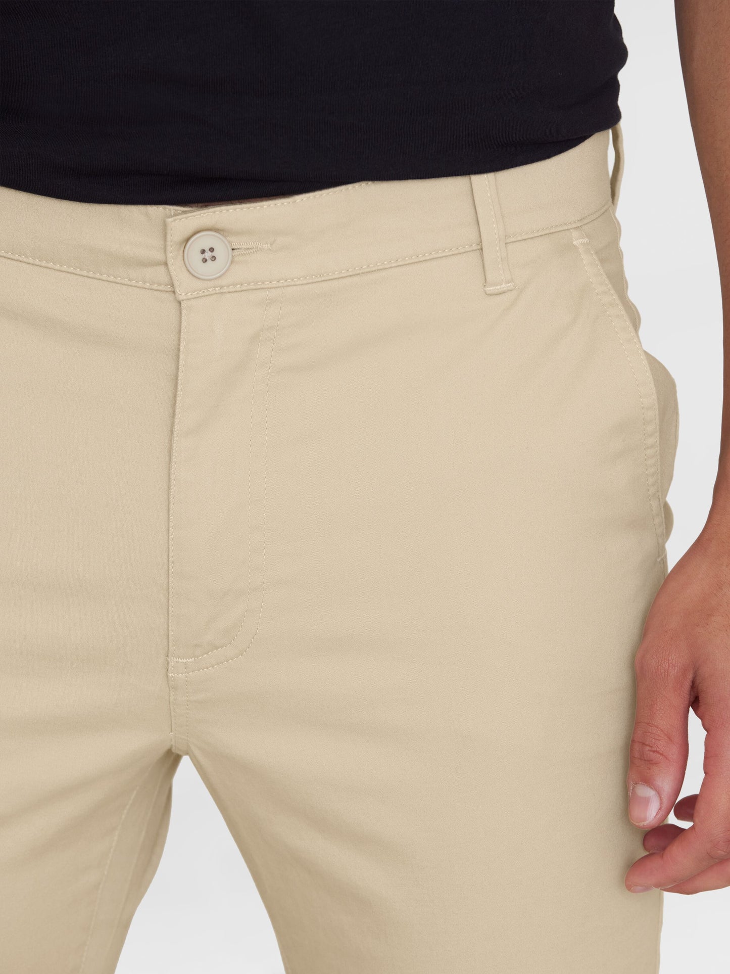 Chino en coton bio | beige "luca comfort chino pant light feather gray"