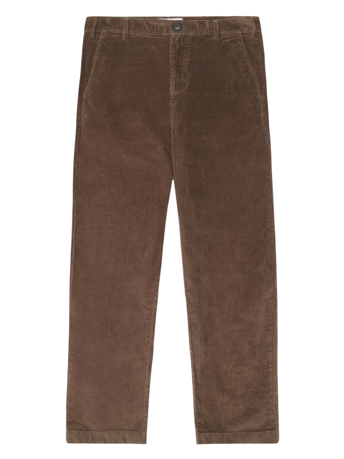 Pantalon droit en velours de coton bio | marron "flint wide corduroy chino pants demitasse"