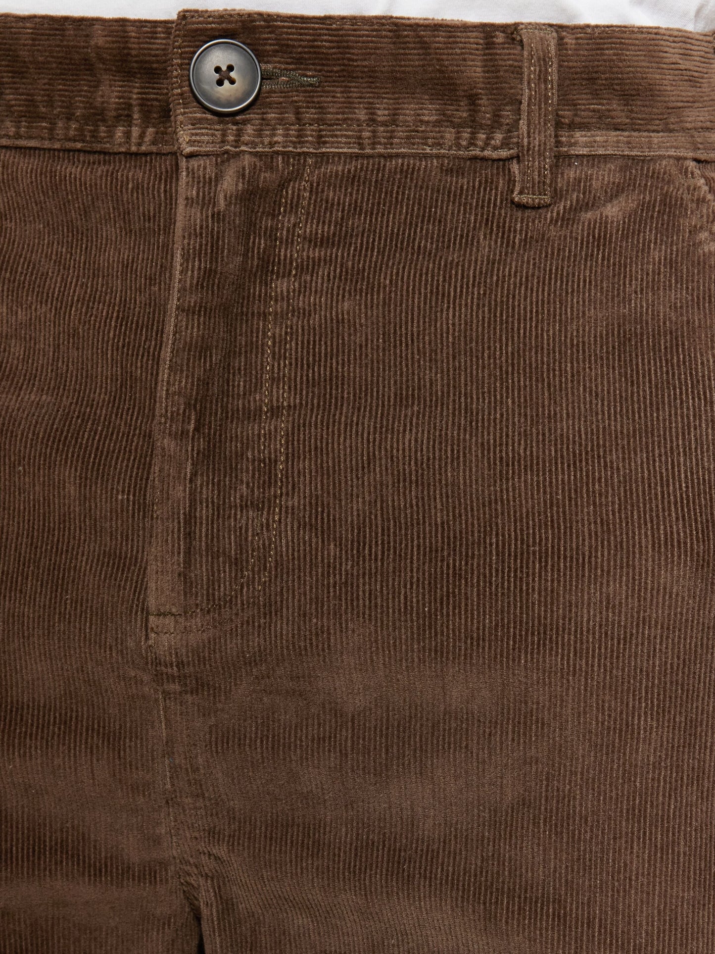 Pantalon droit en velours de coton bio | marron "flint wide corduroy chino pants demitasse"