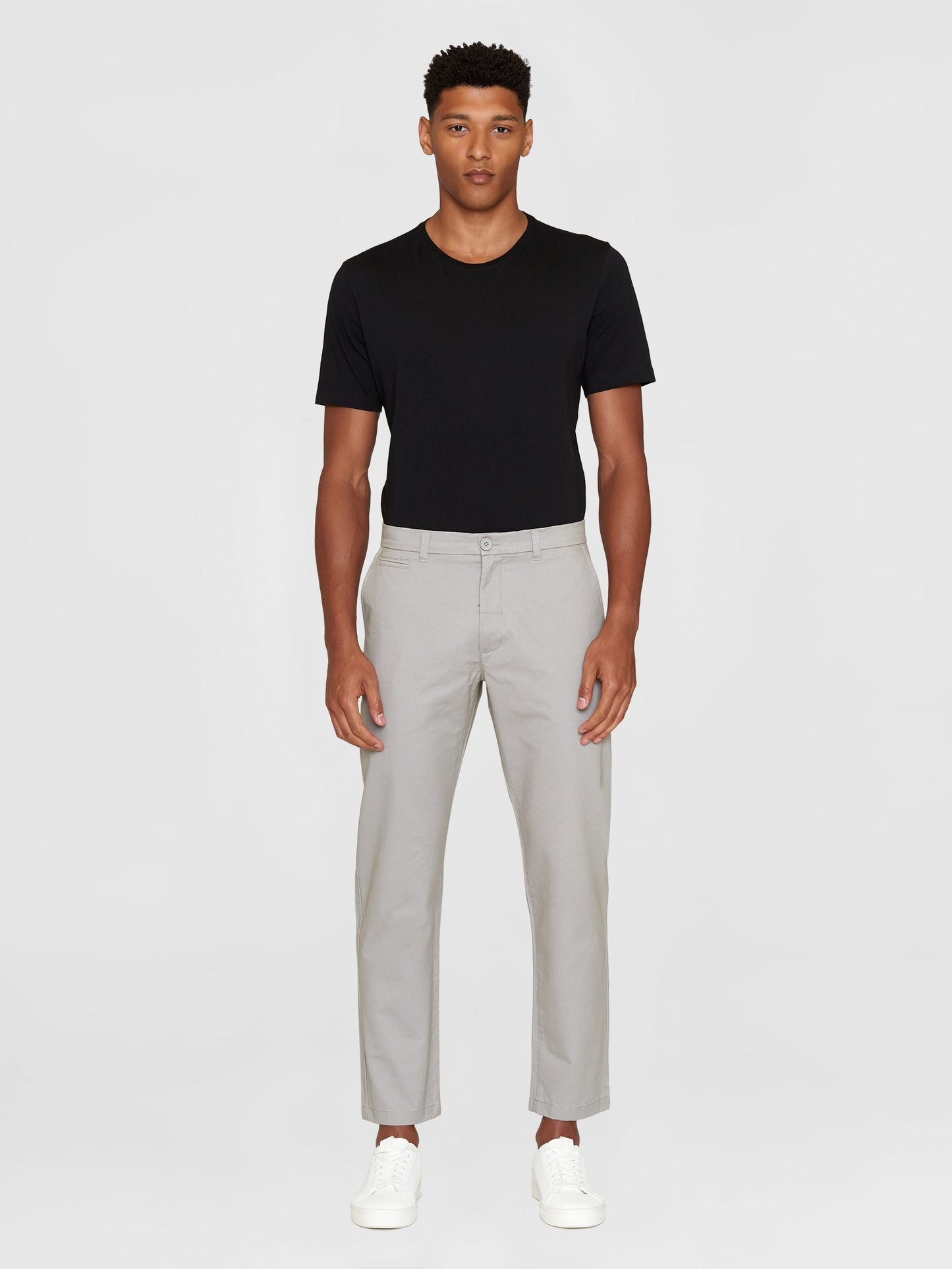 Chino en sergé de coton bio | Gris "chuck regular chino twill alloy"