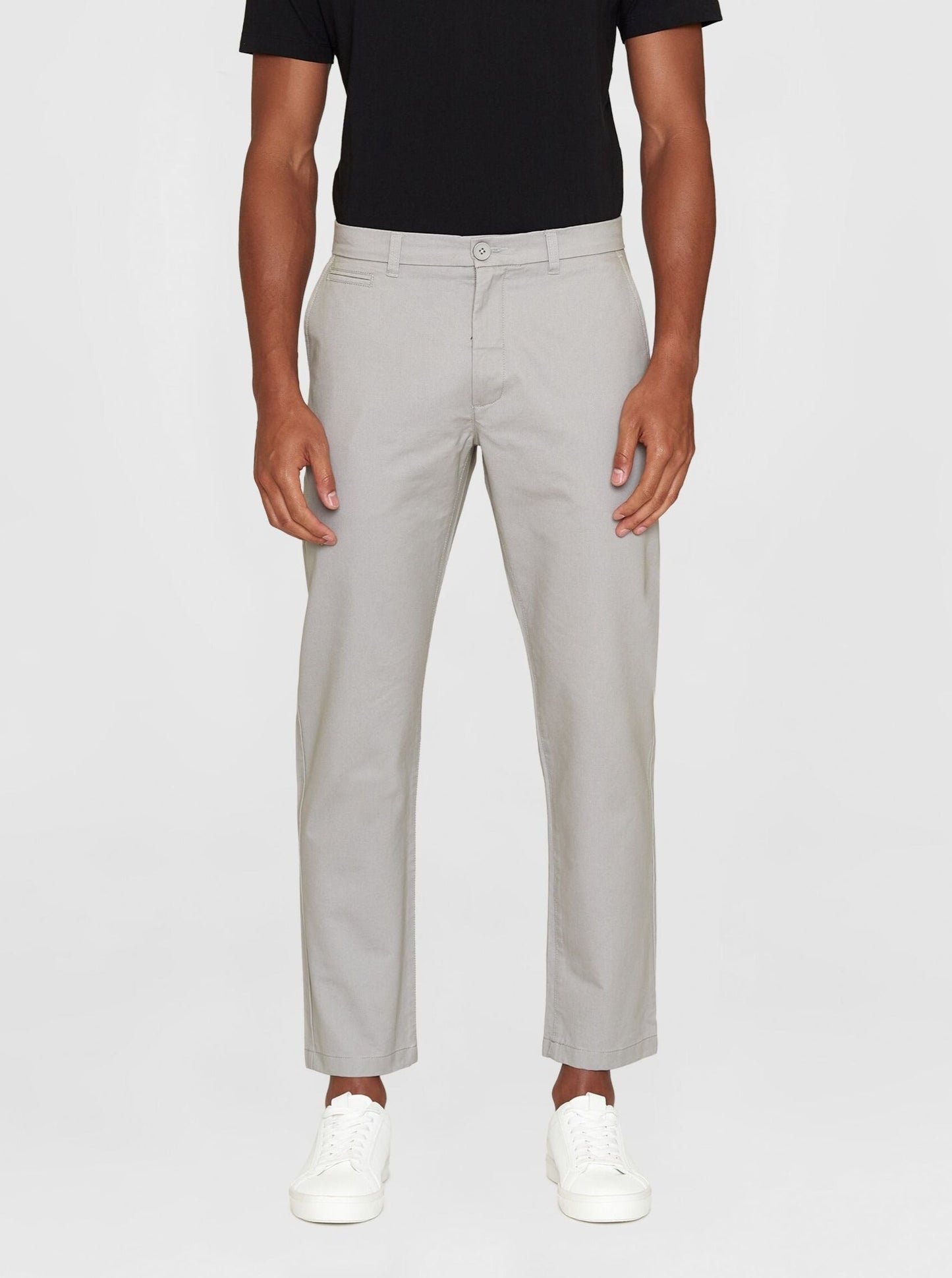 Chino en sergé de coton bio | Gris "chuck regular chino twill alloy"