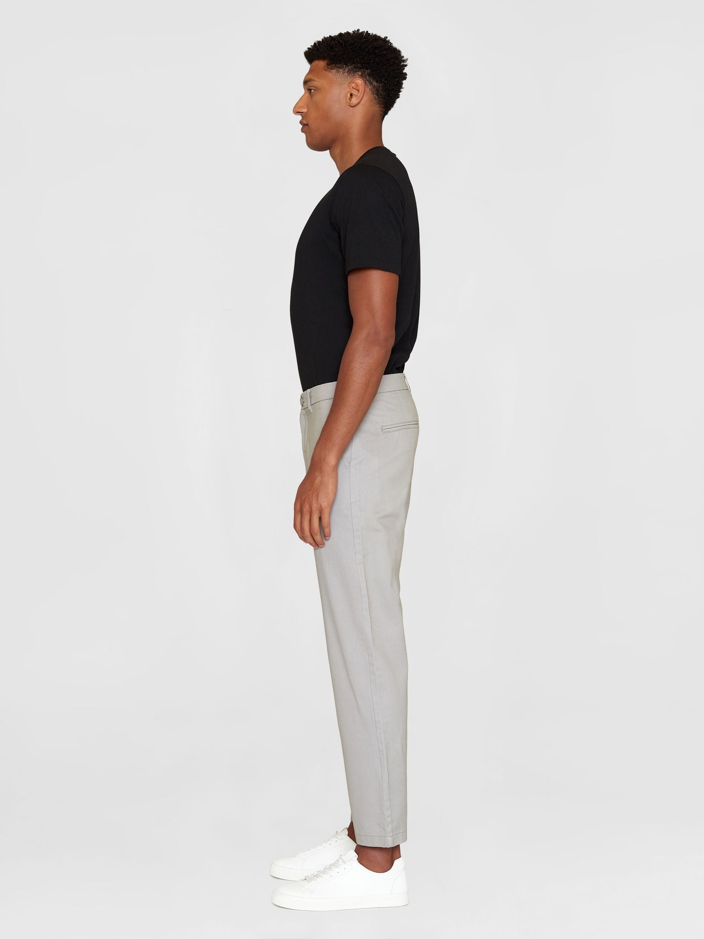 Chino en sergé de coton bio | Gris "chuck regular chino twill alloy"