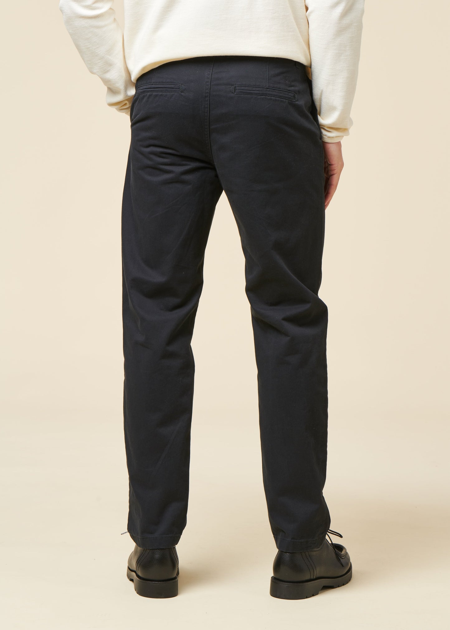 Chino droit en coton bio | Noir "chuck regular twill poplin pants black jet"