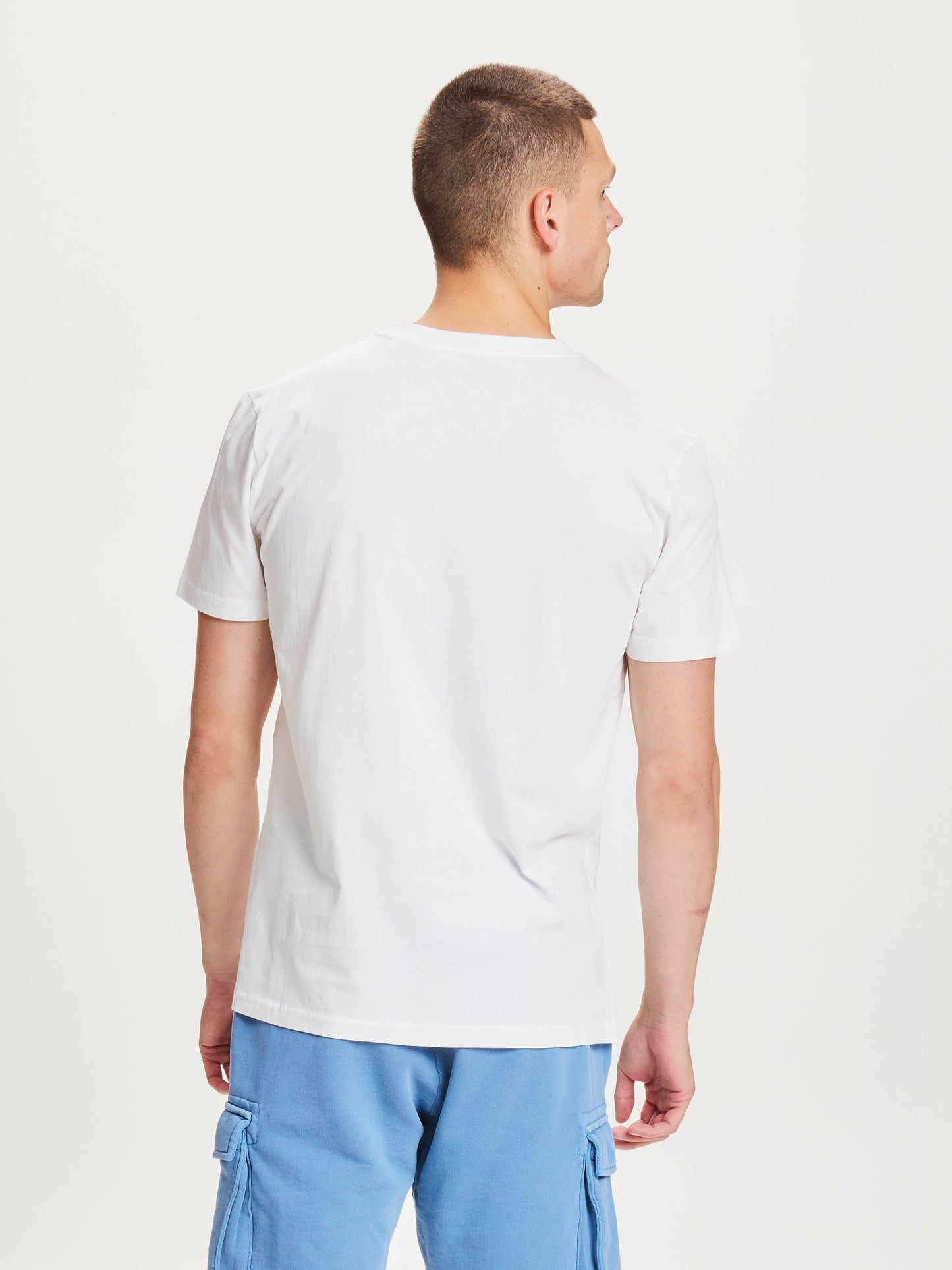 T-shirt blanc imprimé en coton bio - alder bright white