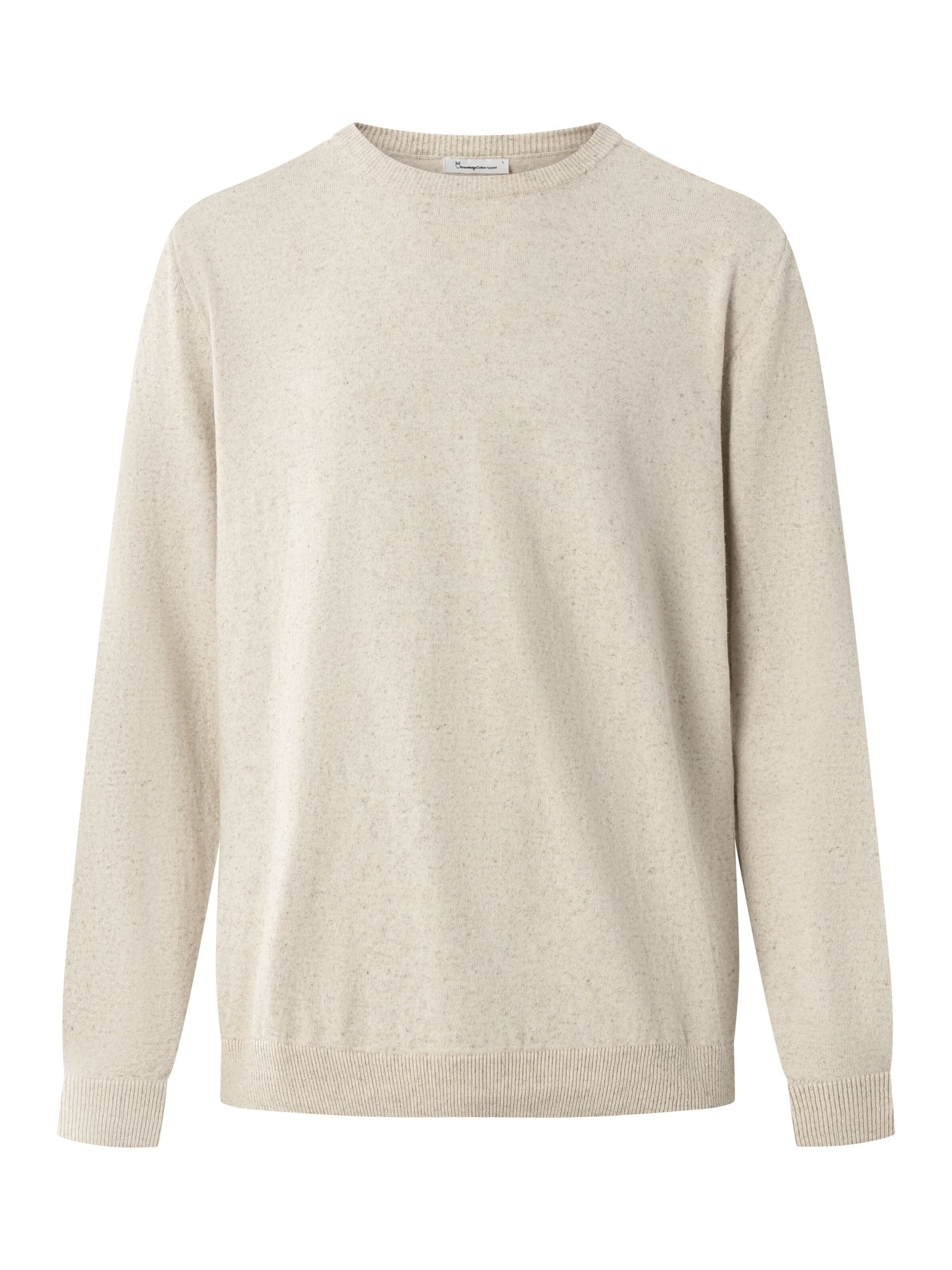 Pull en chanvre et coton bio | Beige "cotton hemp knit light feather gray"
