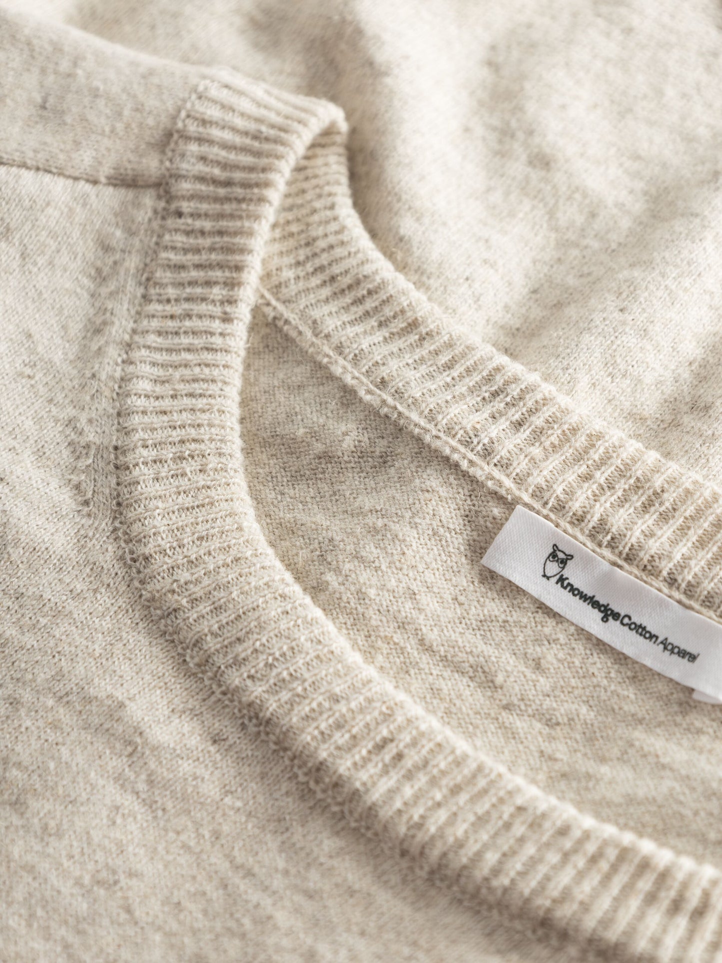 Pull en chanvre et coton bio | Beige "cotton hemp knit light feather gray"