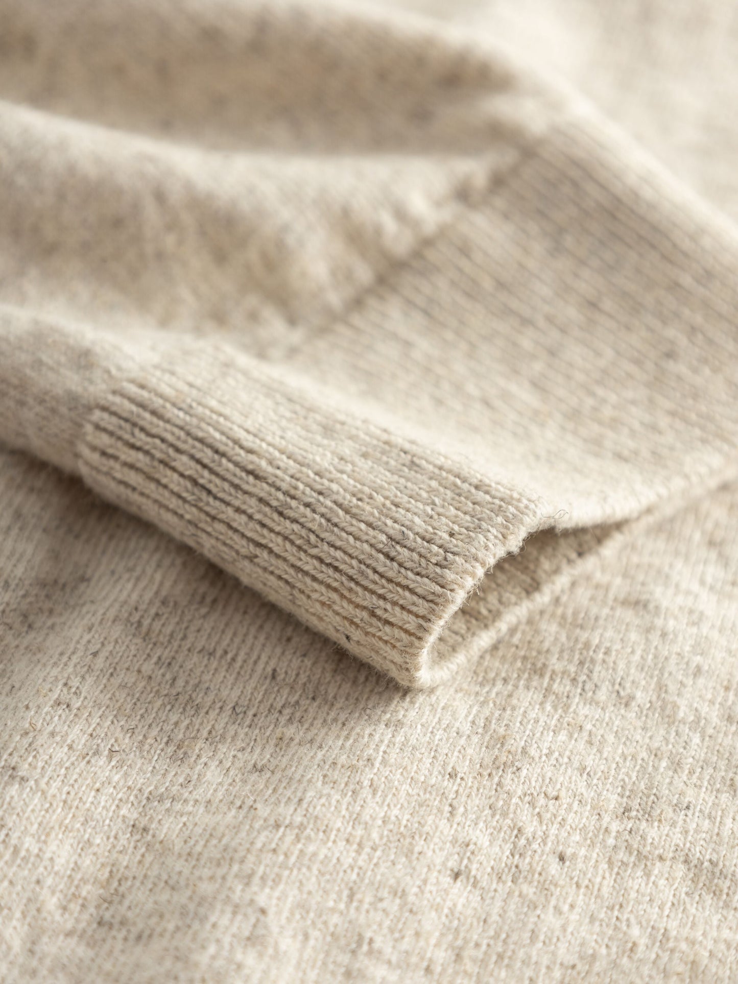 Pull en chanvre et coton bio | Beige "cotton hemp knit light feather gray"
