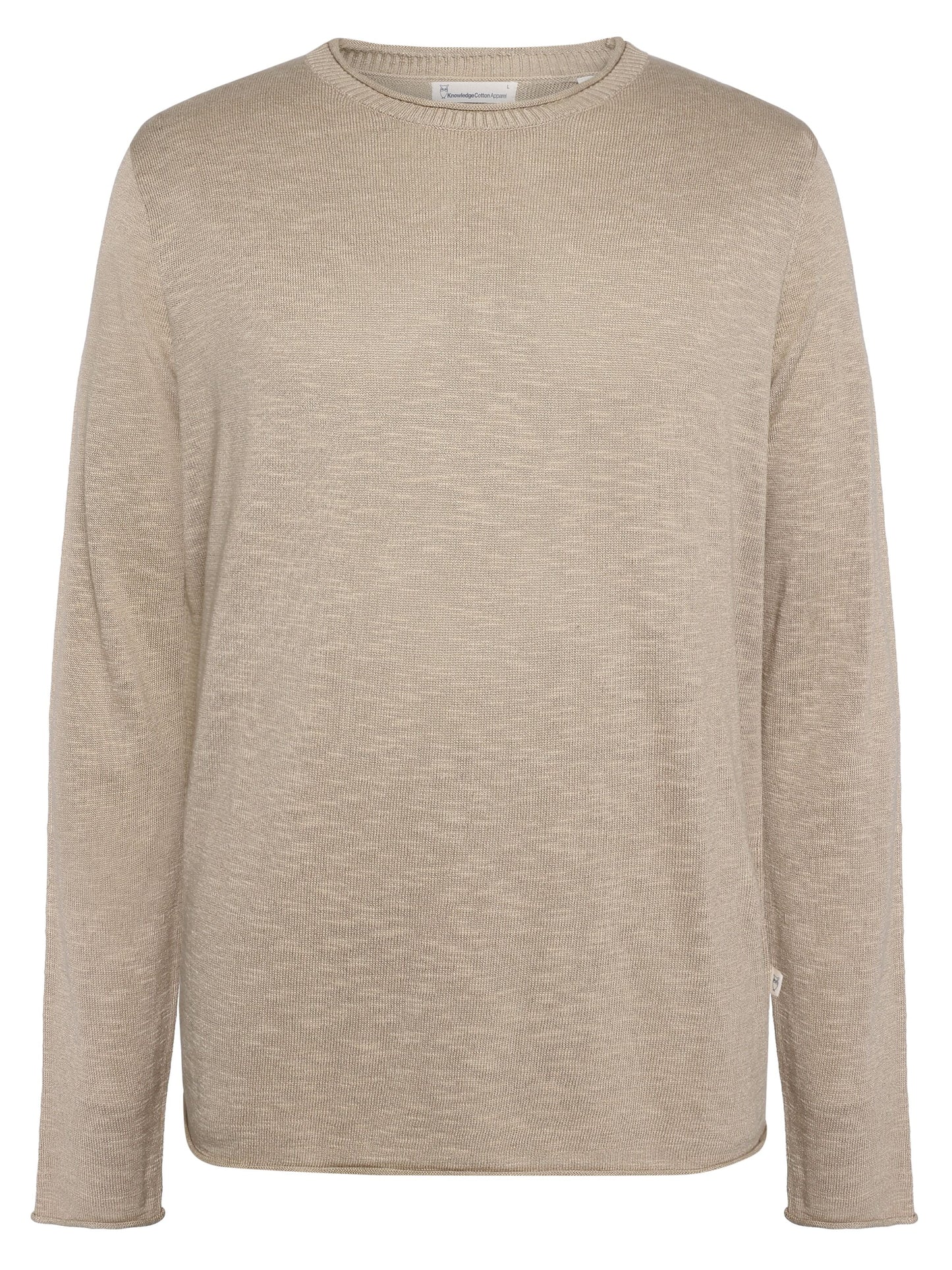 Pull en tencel® (procédé Lyocell) | gris "Crew neck knit tencel™ - ocs - 1228 light feather gray"