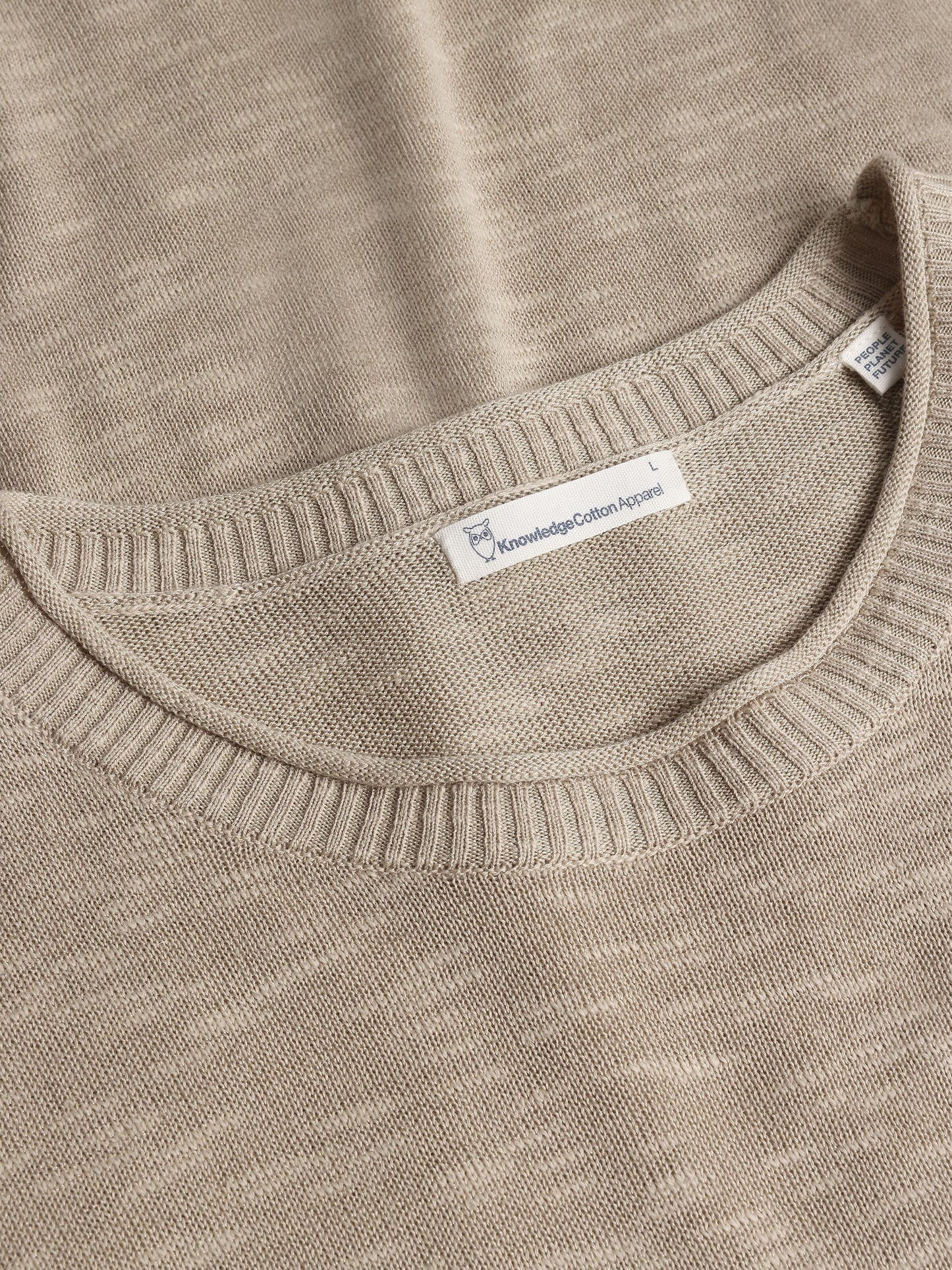Pull en tencel® (procédé Lyocell) | gris "Crew neck knit tencel™ - ocs - 1228 light feather gray"