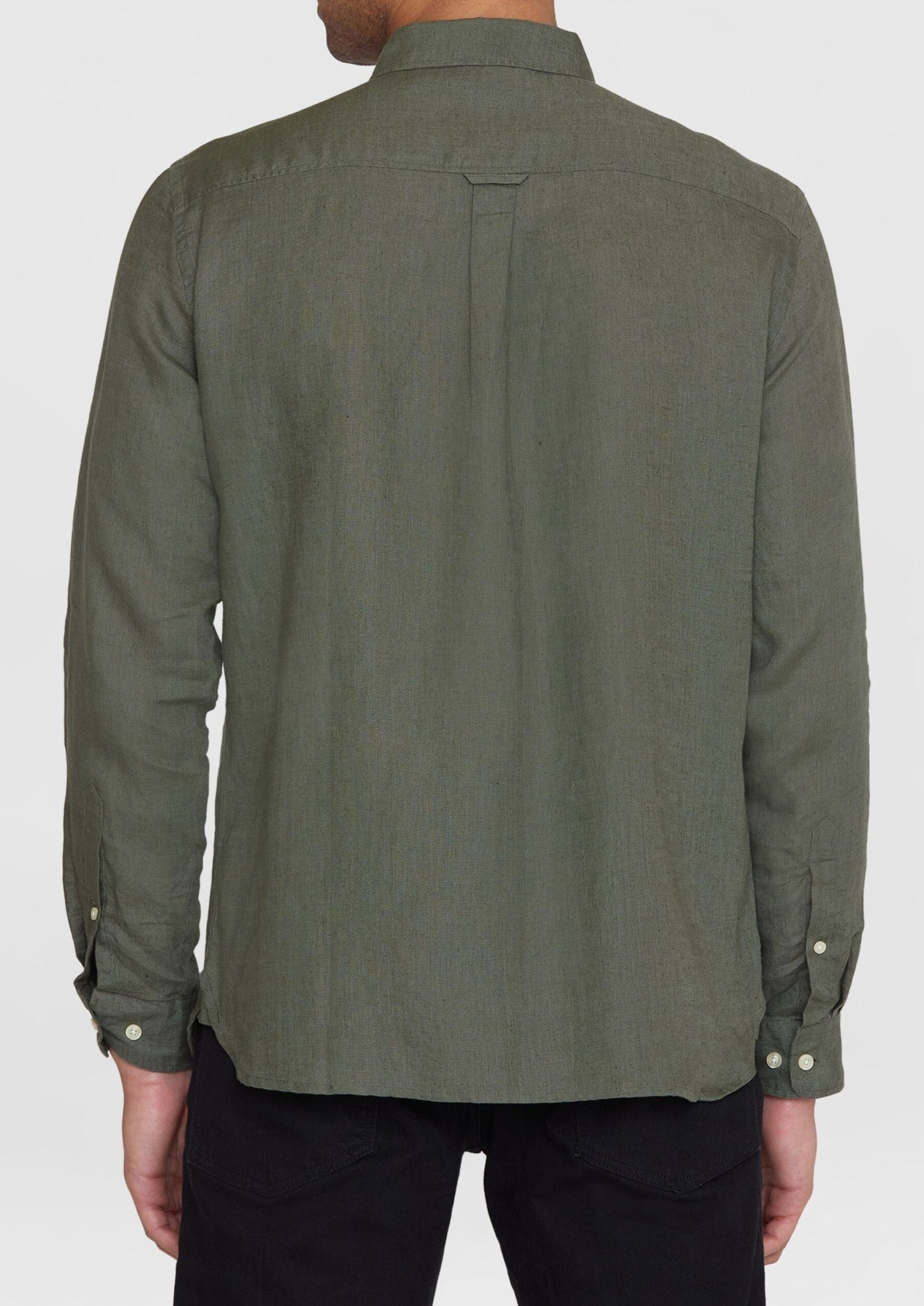Chemise en lin bio | Olive "regular linen shirt burned olive"