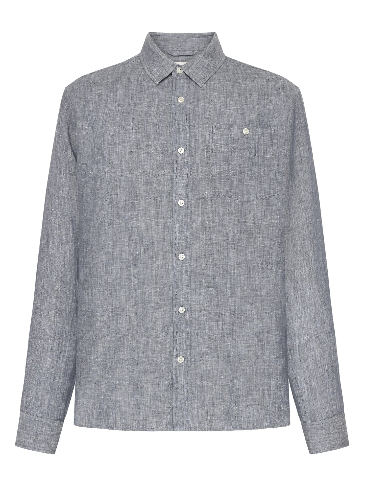 Chemise en lin biologique | vintage indigo "regular linen shirt vintage indigo"