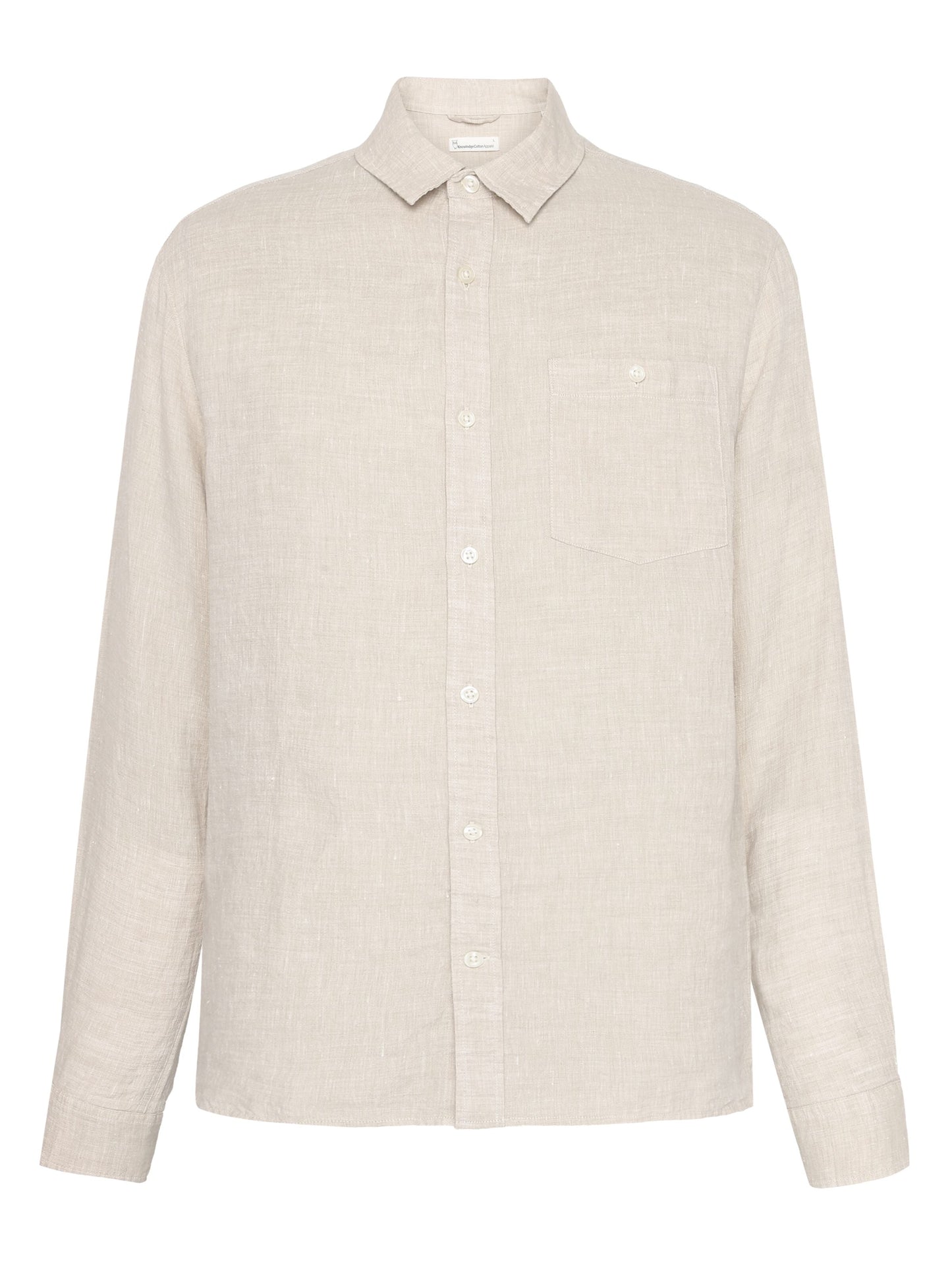 Chemise en lin biologique | gris "regular linen shirt light feather gray"