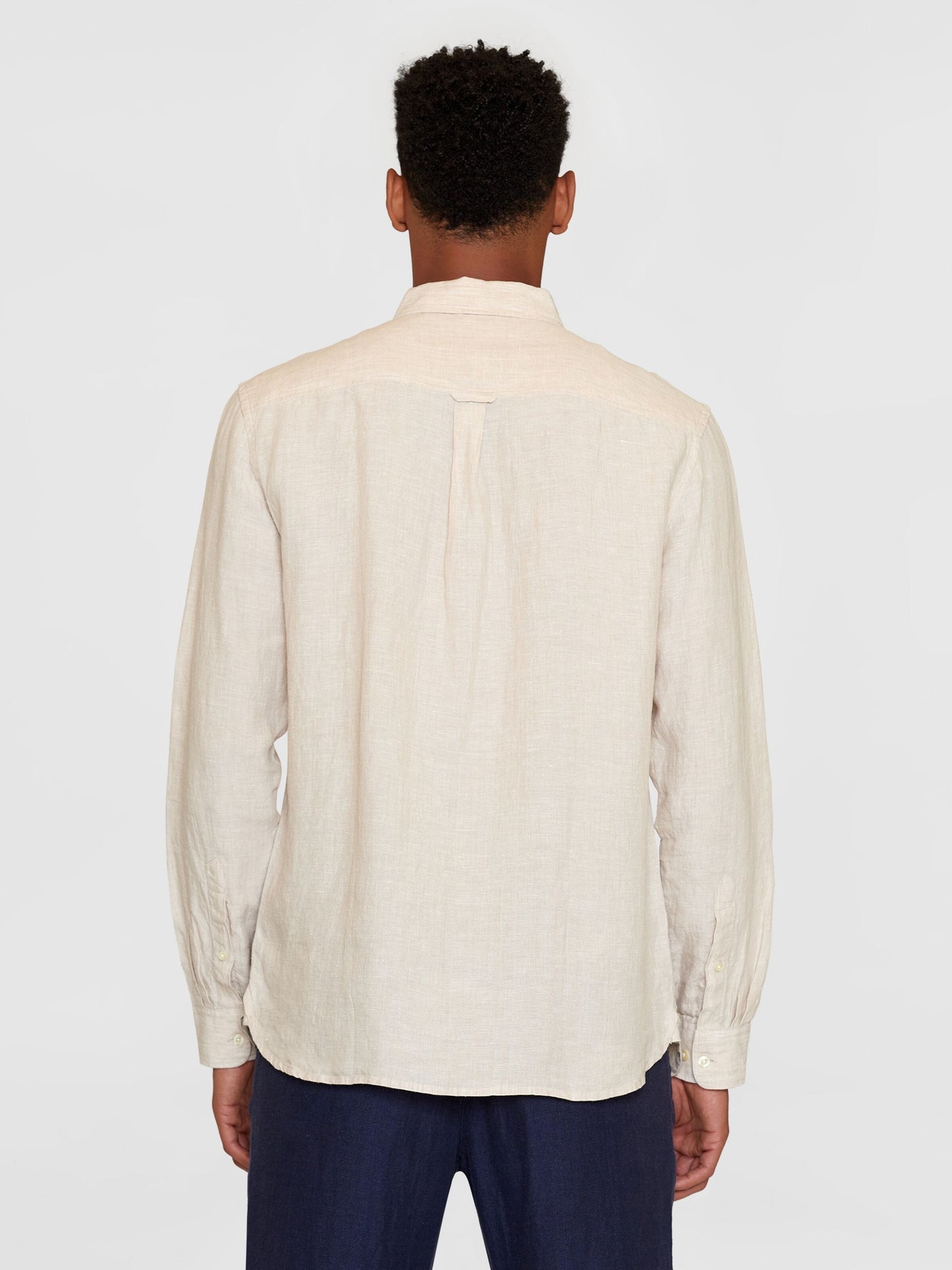 Chemise en lin biologique | gris "regular linen shirt light feather gray"