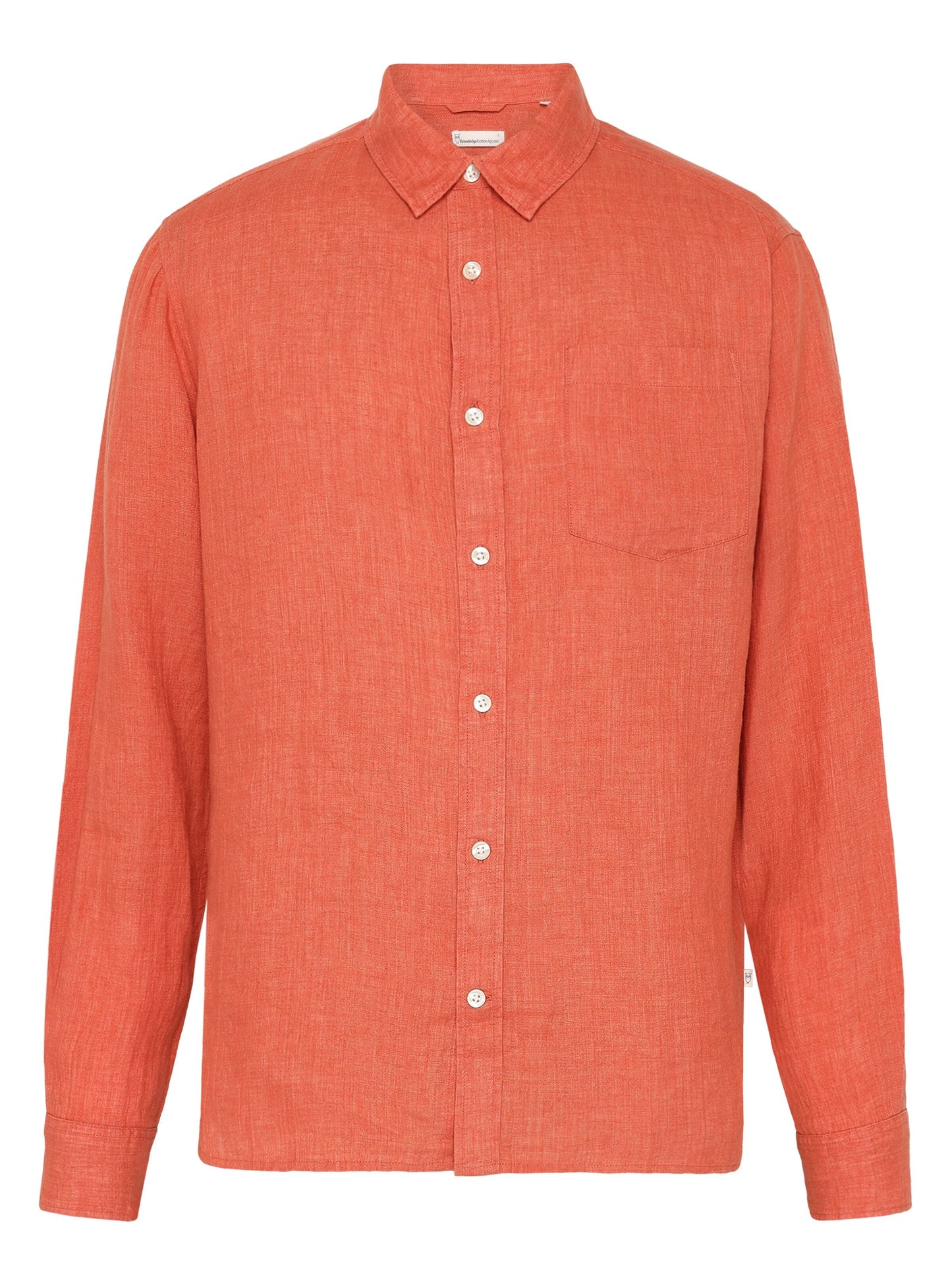 Chemise en lin biologique | rouge "regular linen shirt langoustino"