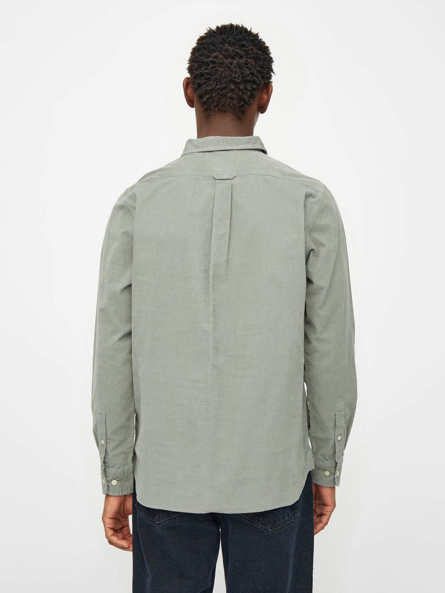 Chemise velours côtelé en coton bio | Vert d'eau "corduroy shirt lily pad"