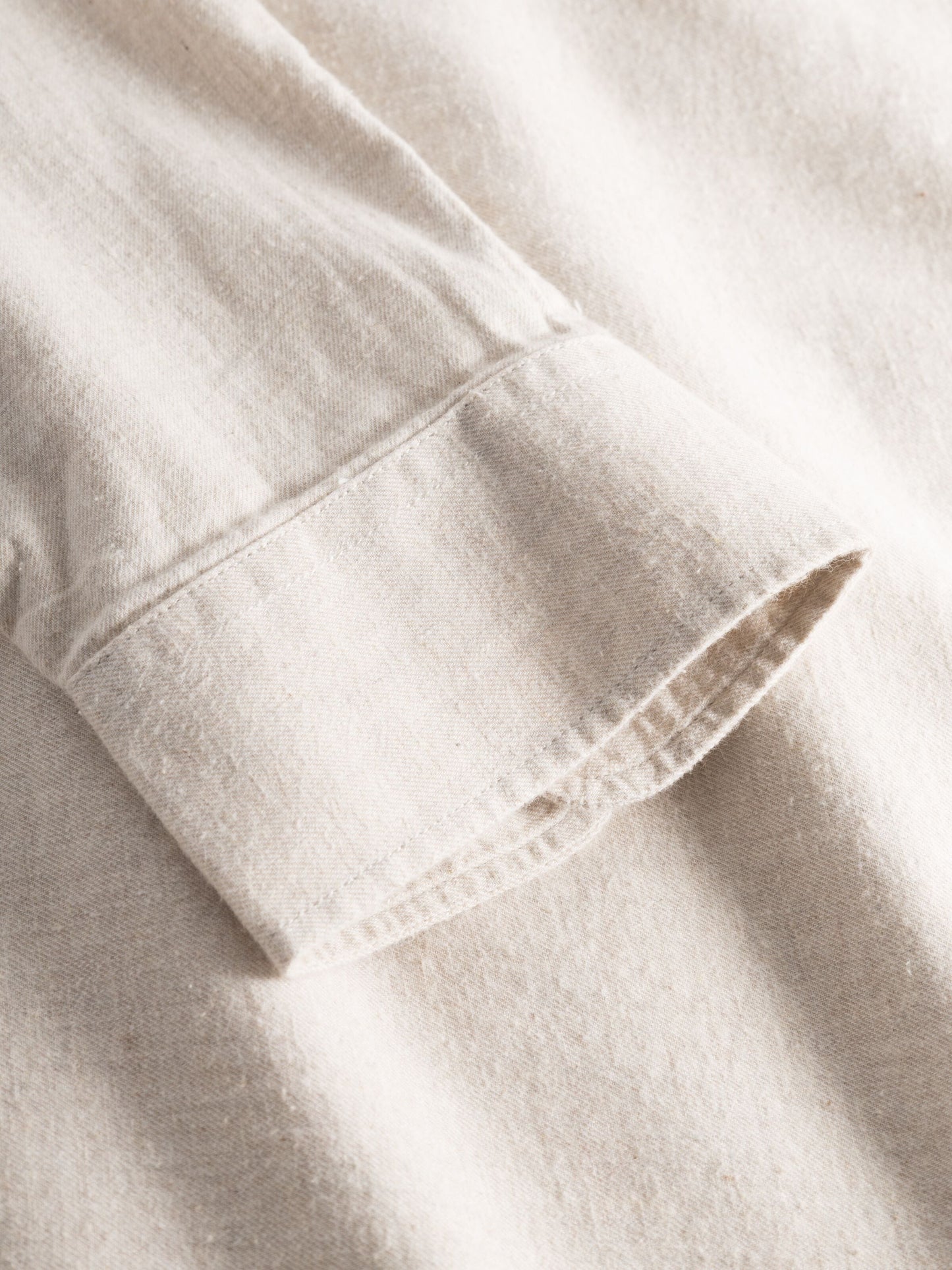 Chemise flanelle avec poche en coton bio | beige "melangé flannel shirt greige"