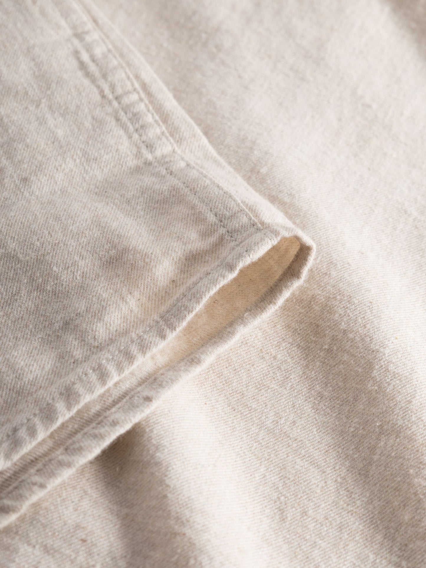 Chemise flanelle avec poche en coton bio | beige "melangé flannel shirt greige"