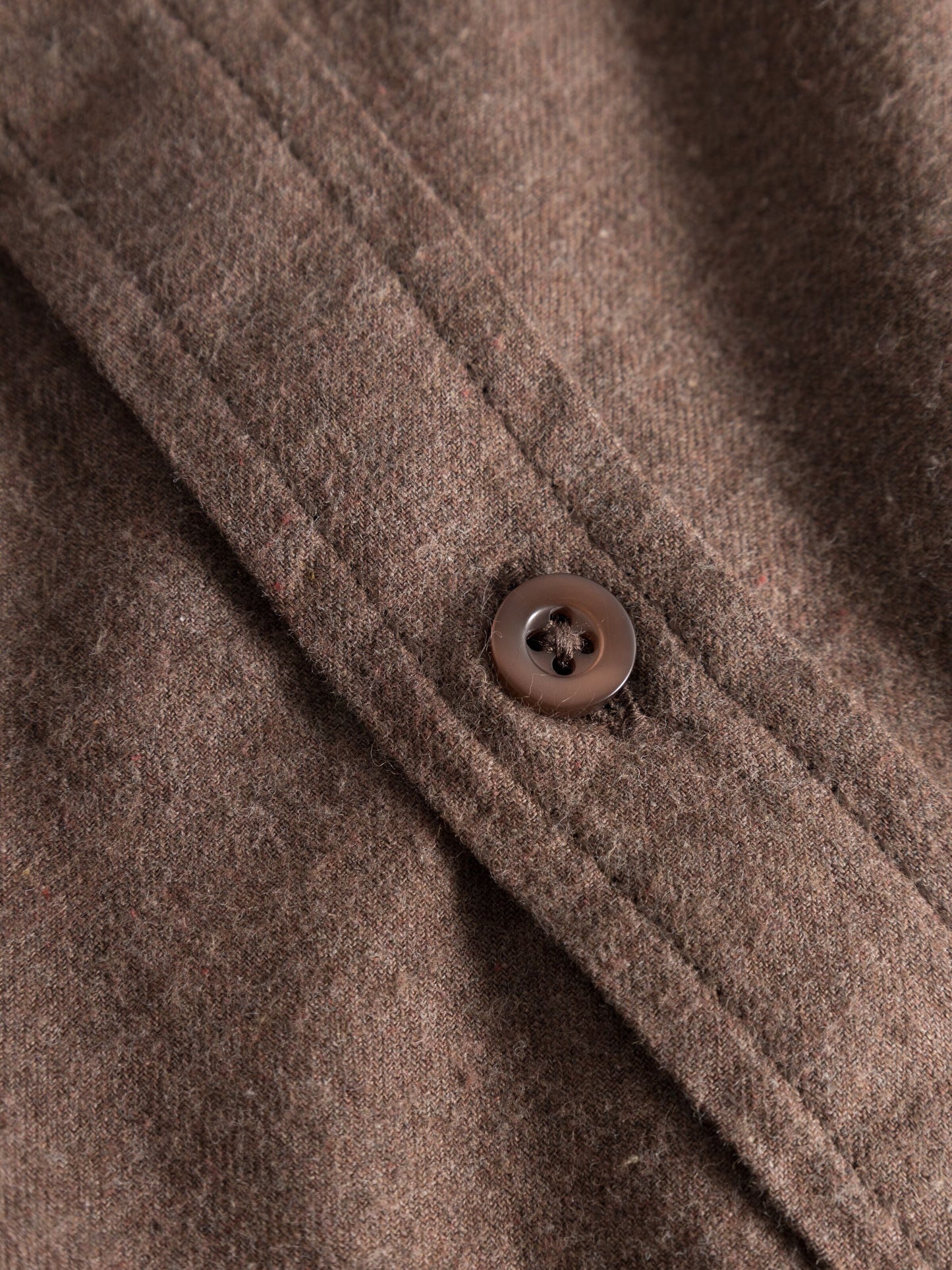 Chemise avec poche en coton bio | acajou "melangé flannel shirt deep mahogany"