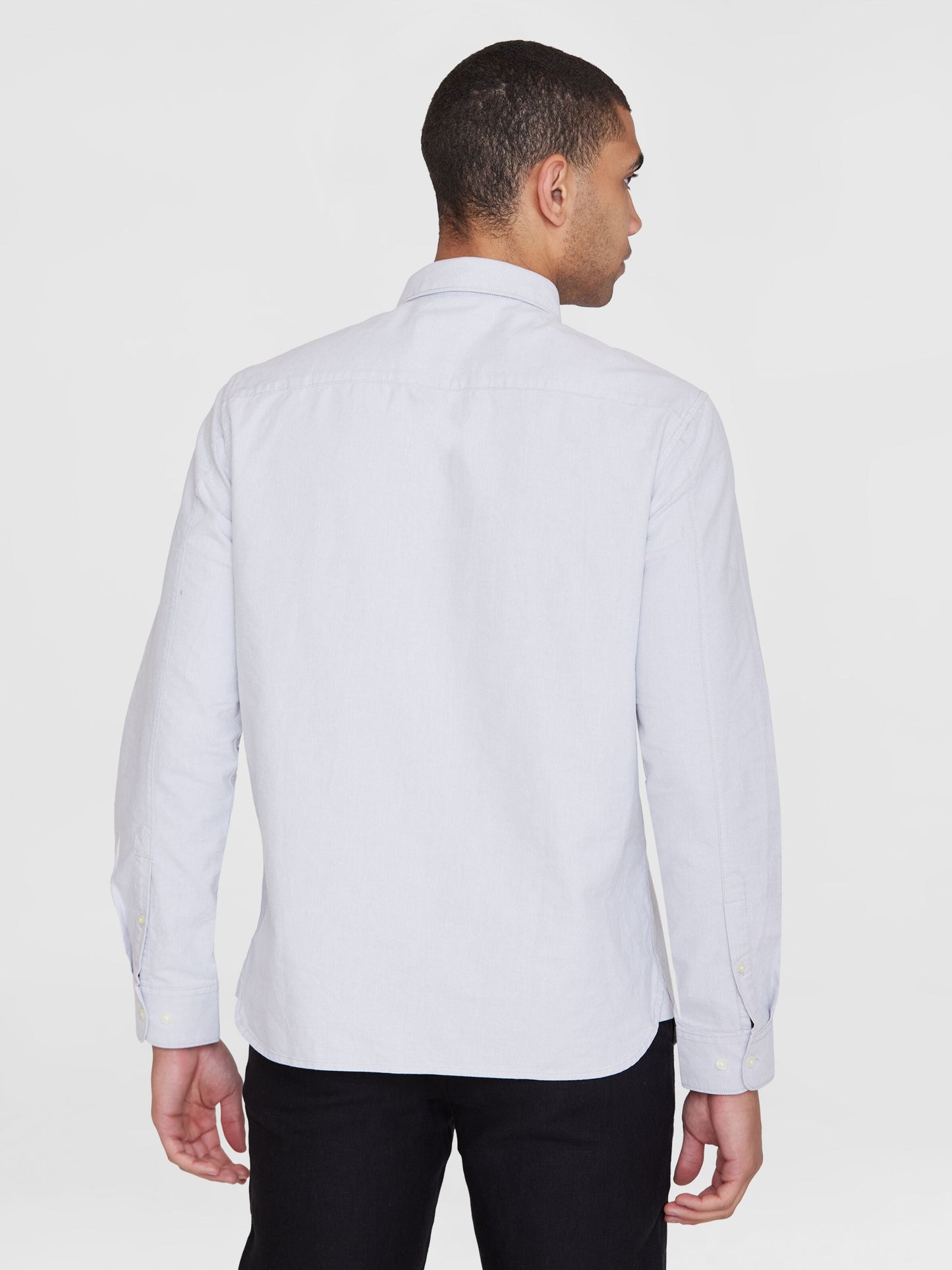 Chemise en coton bio | Gris clair "harald small owl oxford regular fit shirt alloy"